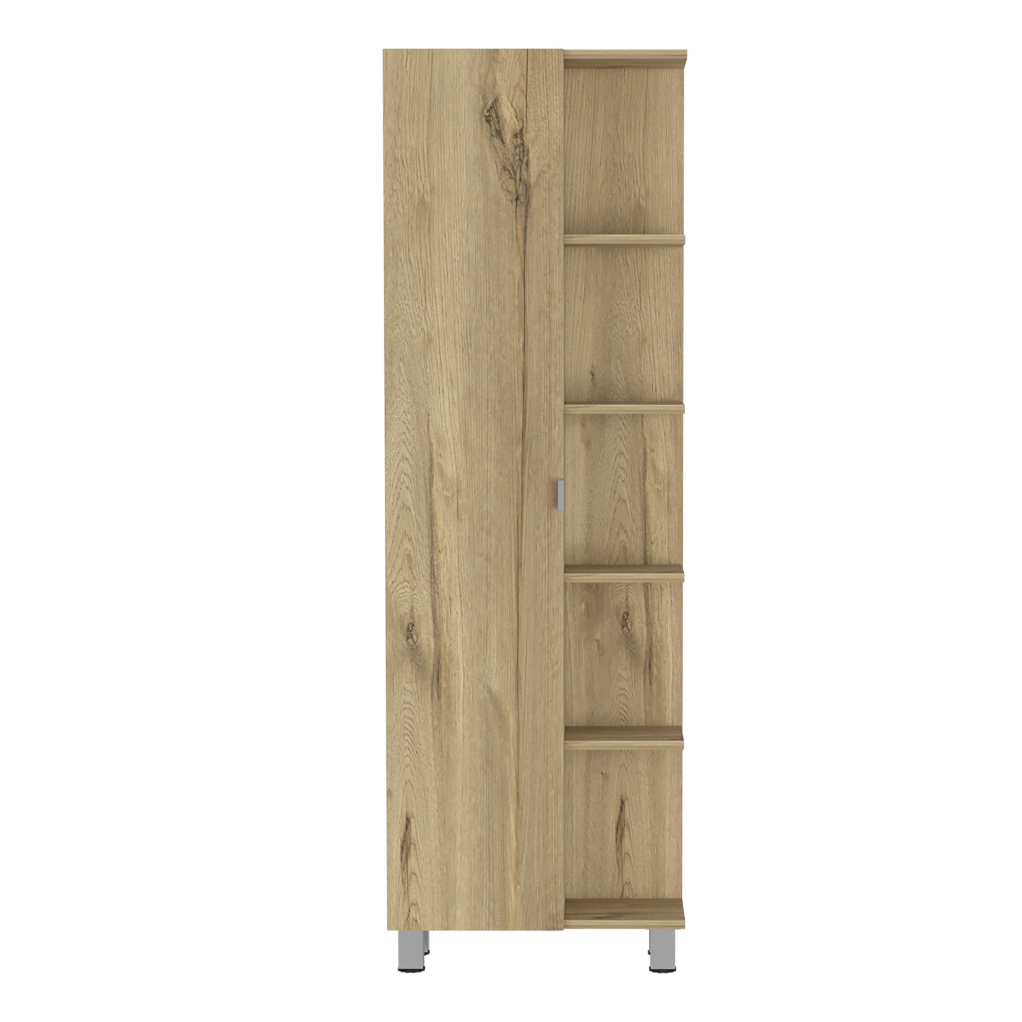 62" Oak Wood Pantry Or Storage Closet-1