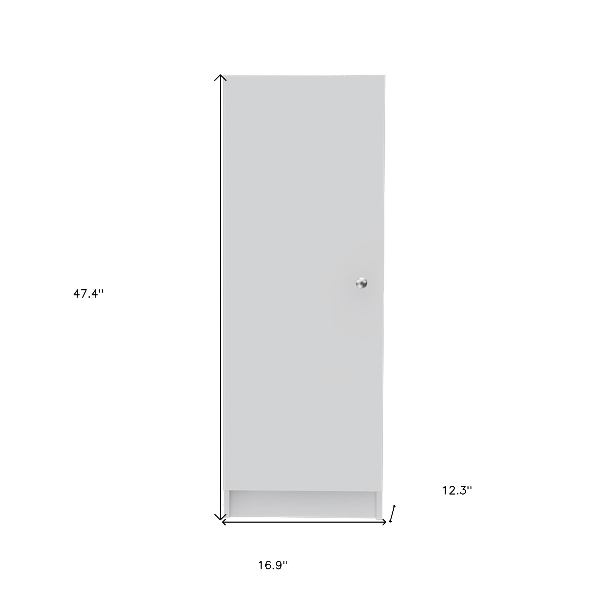 47" White Wood Pantry Or Storage Closet-8