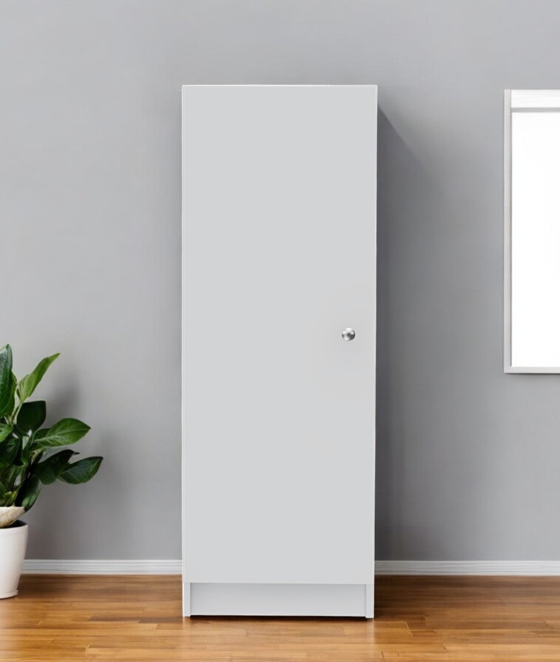 47" White Wood Pantry Or Storage Closet-0