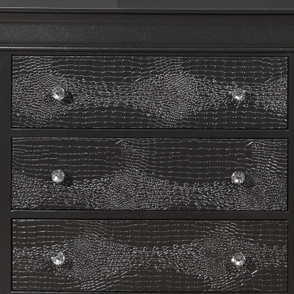 58" Metallic Grey Solid Wood Six Drawer Double Dresser-4