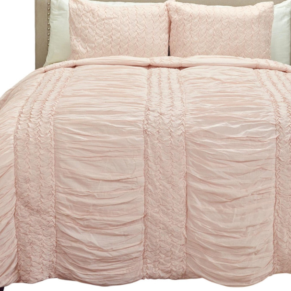 Pink Geometric Twin Quilt-1