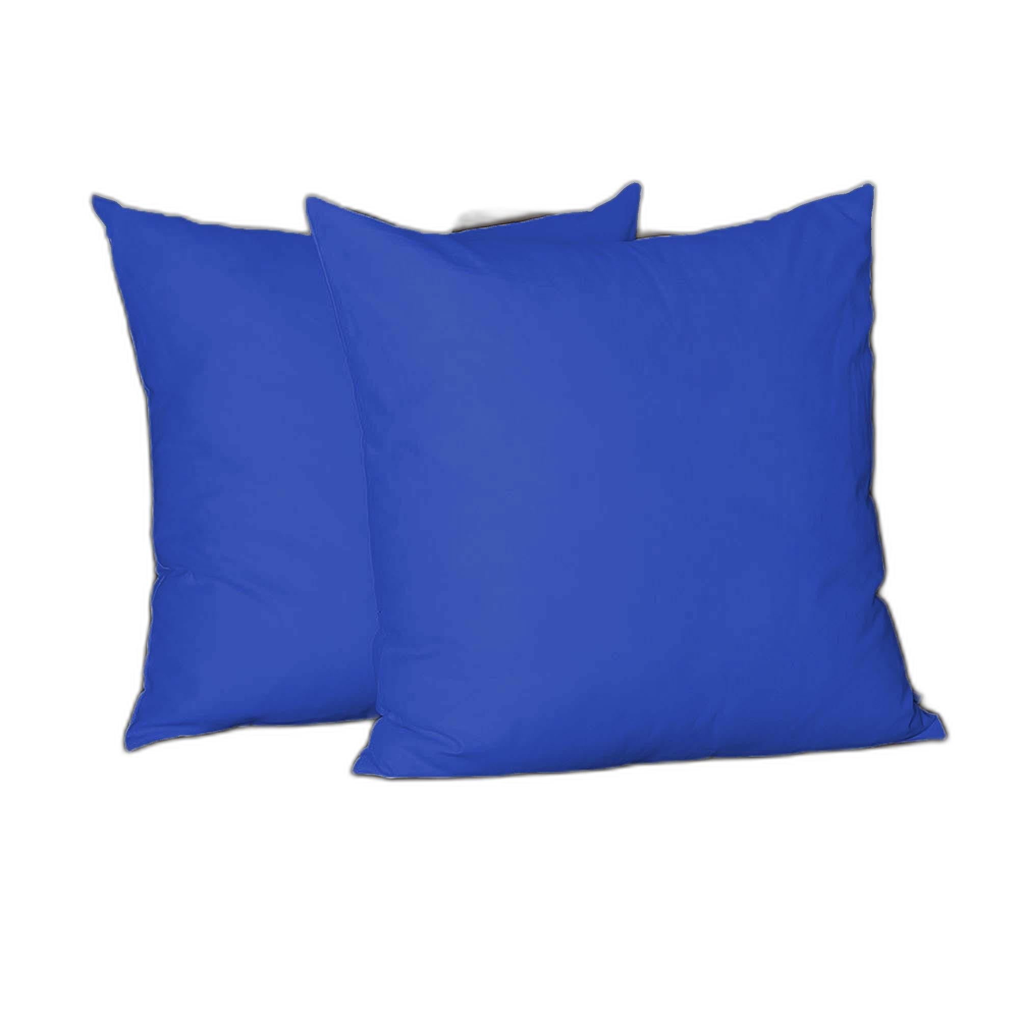 Set Of Two 26" X 26" Sapphire Blue Polyester Zippered Pillow Cover-1