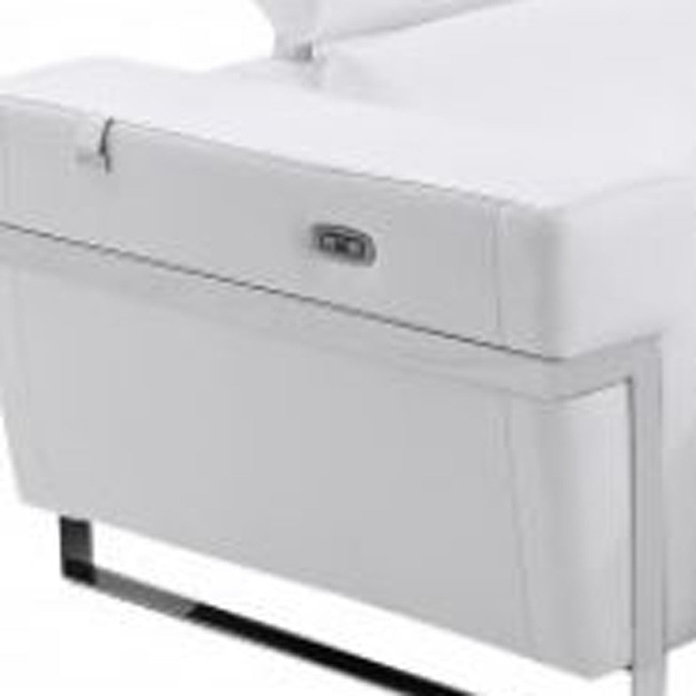 Three Piece White Italian Leather Six Person Seating Set-5