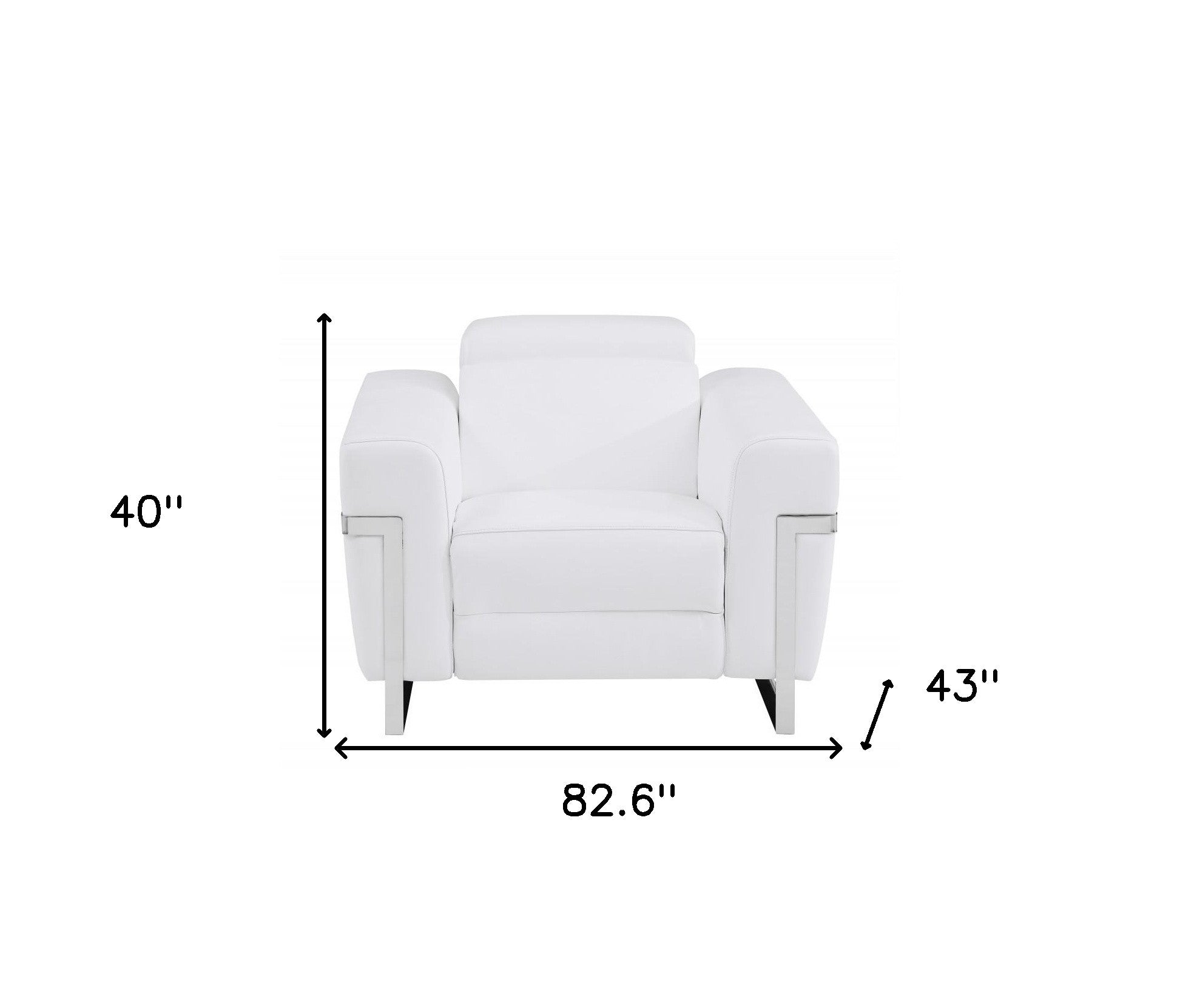 Three Piece White Italian Leather Six Person Seating Set-8