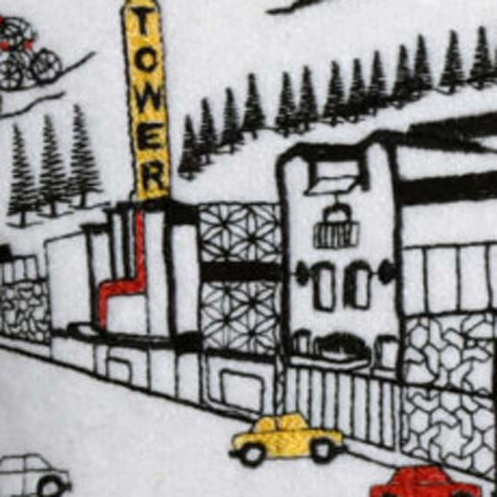 35" White Bend Daylight Skyline Lumbar Decorative Pillow-2