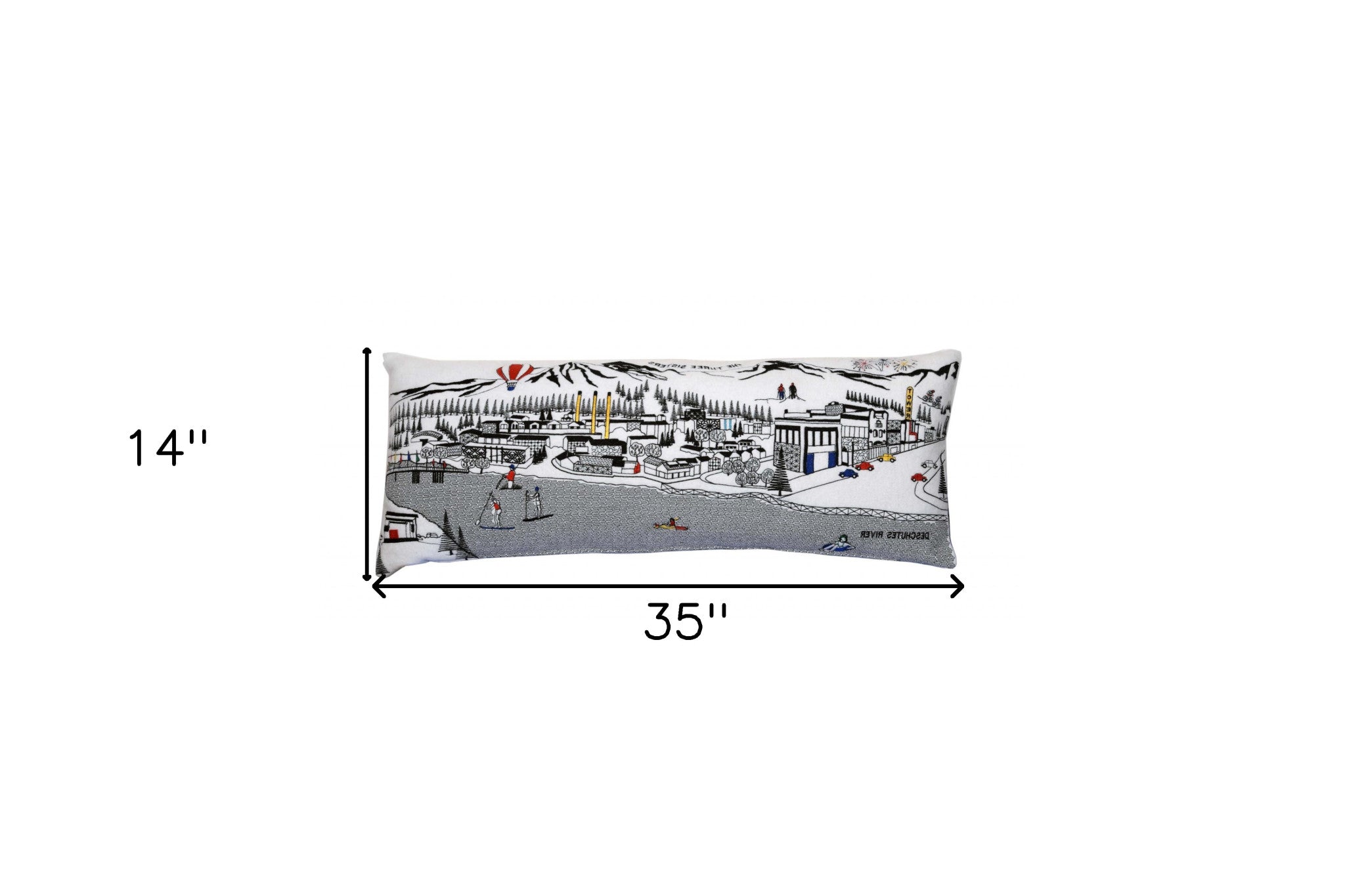 35" White Bend Daylight Skyline Lumbar Decorative Pillow-4