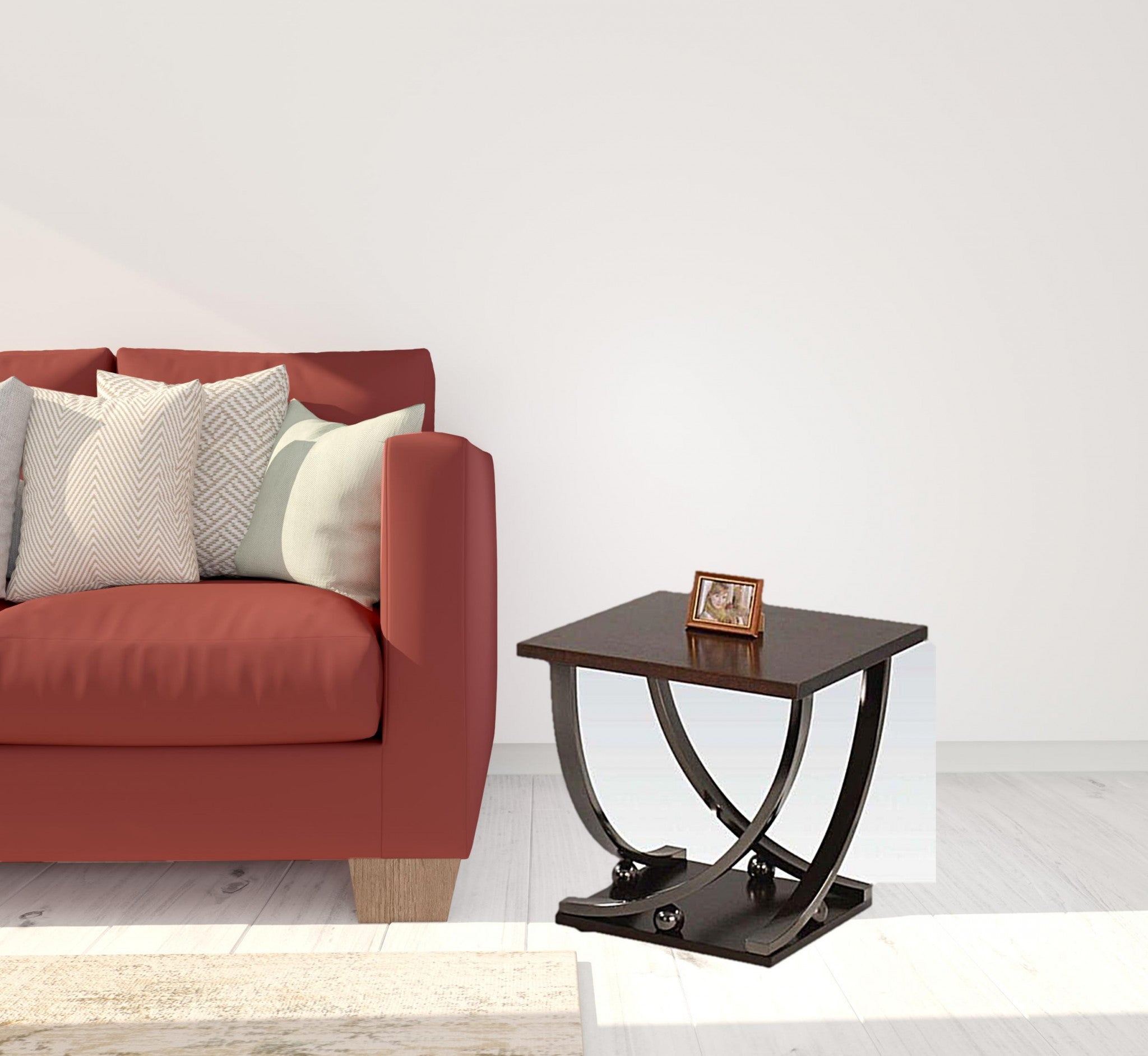 23" Black and Brown End Table-2