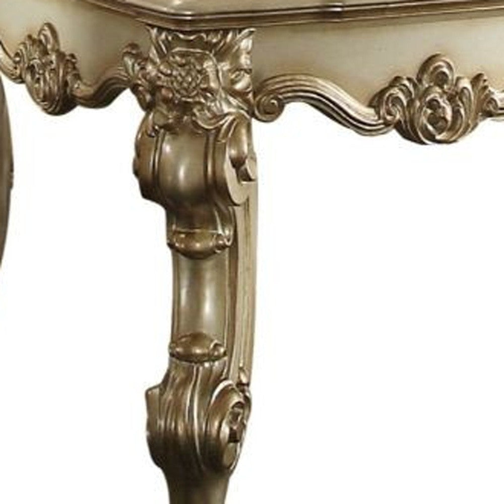 26" Gold Patina Manufactured Wood Square End Table-2