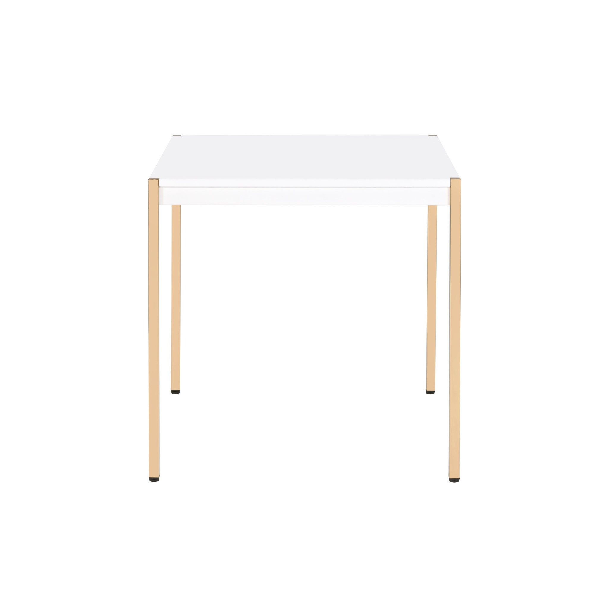 24" Gold And White Manufactured Wood Square End Table-0