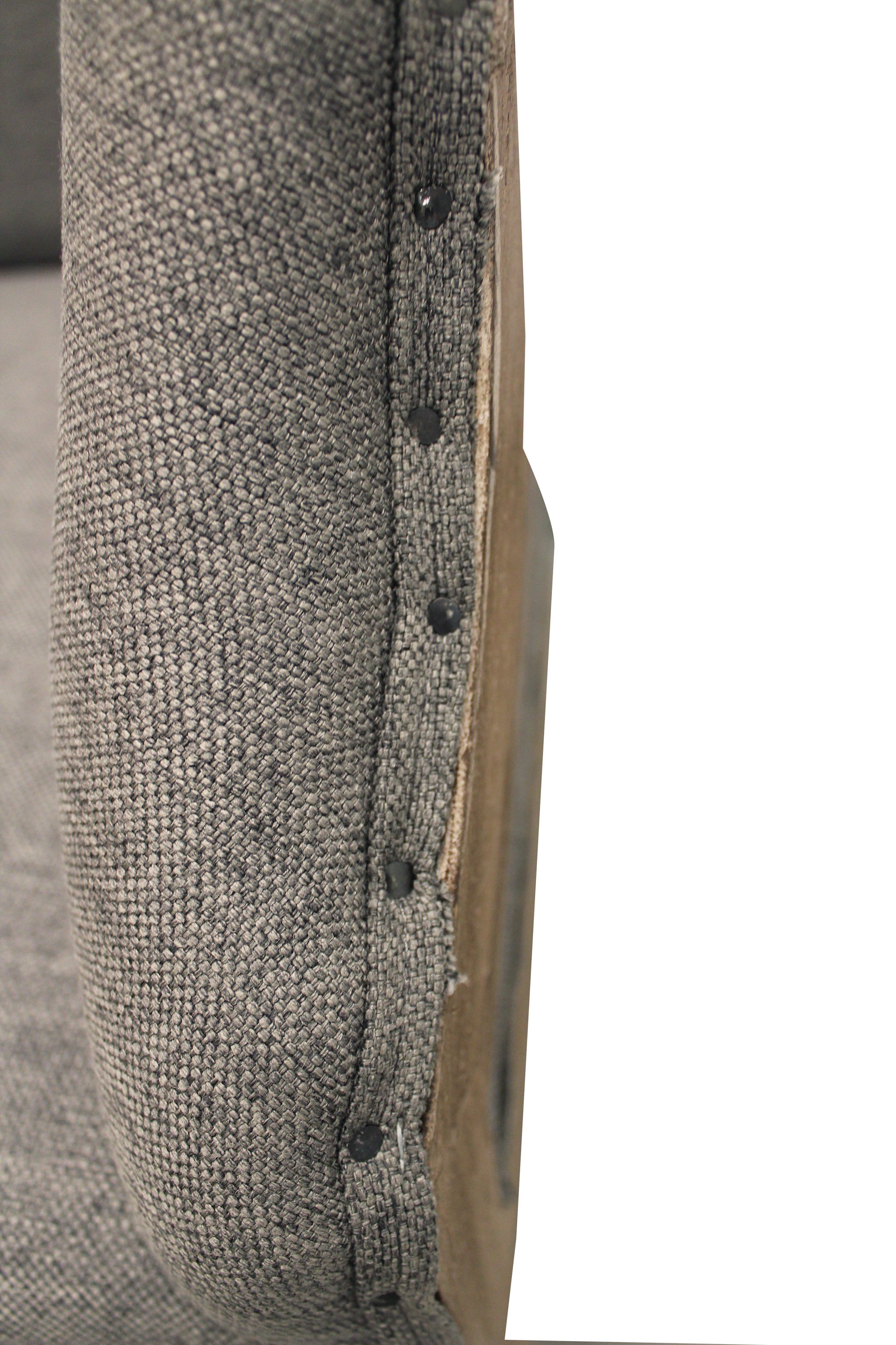 25" Gray Linen And Natural Solid Color Arm Chair-6