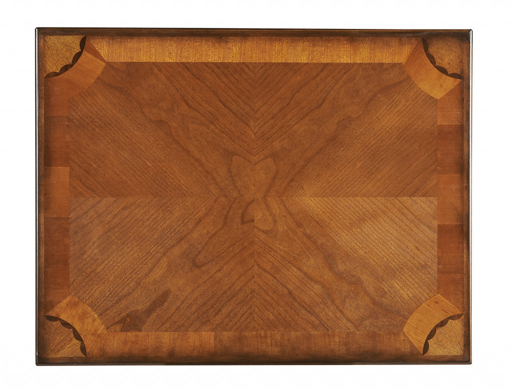 25" Medium Brown Solid and Manufactured Wood End Table With Drawer-2