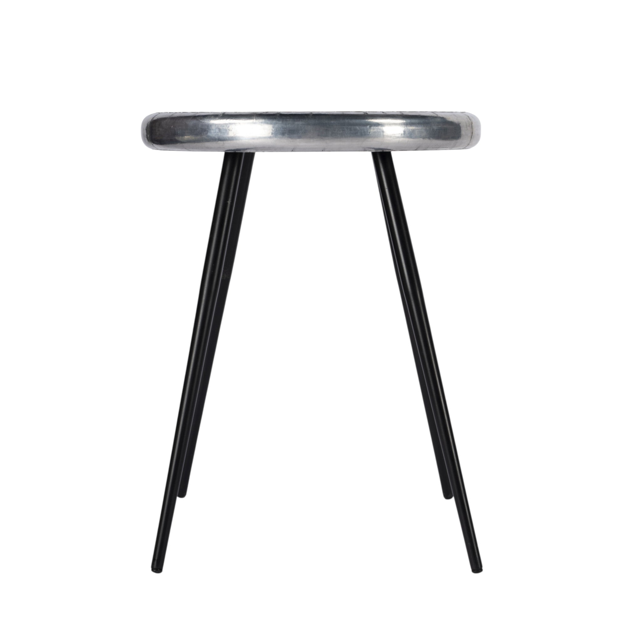 23" Silver Round End Table-2