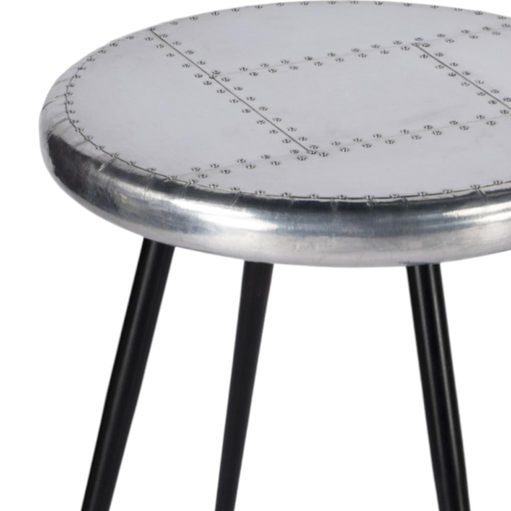 23" Silver Round End Table-5