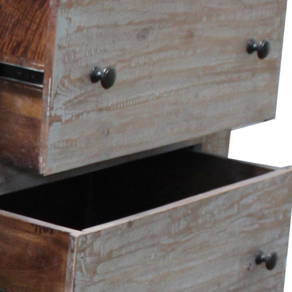 60" Brown Solid Wood Six Drawer Double Dresser-3