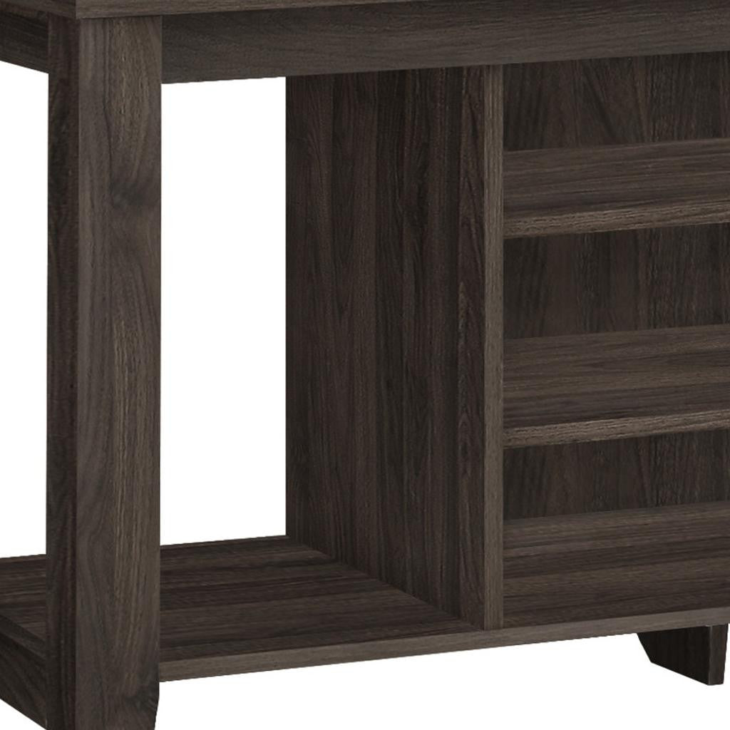 48" Brown Open Shelving TV Stand-2