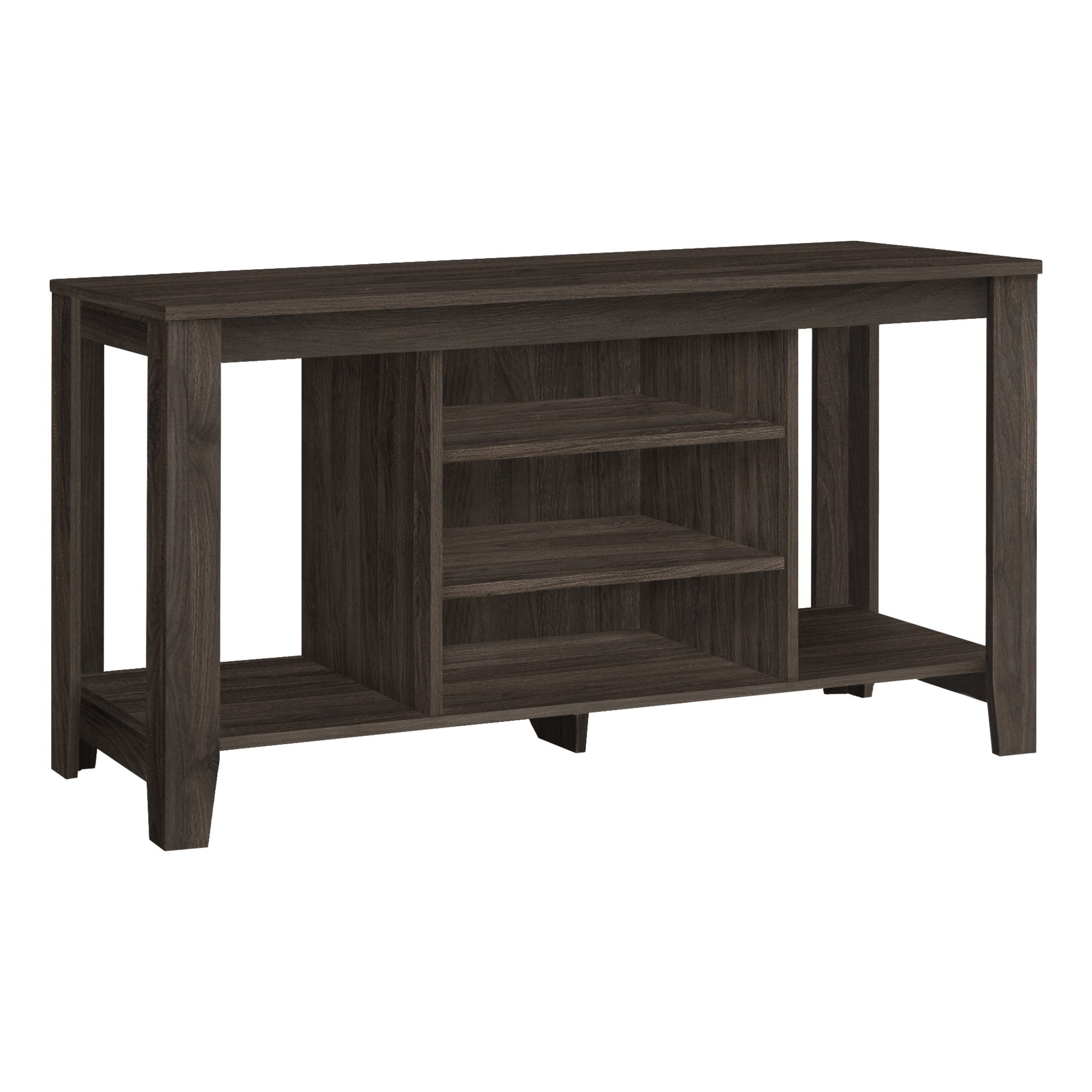 48" Brown Open Shelving TV Stand-0