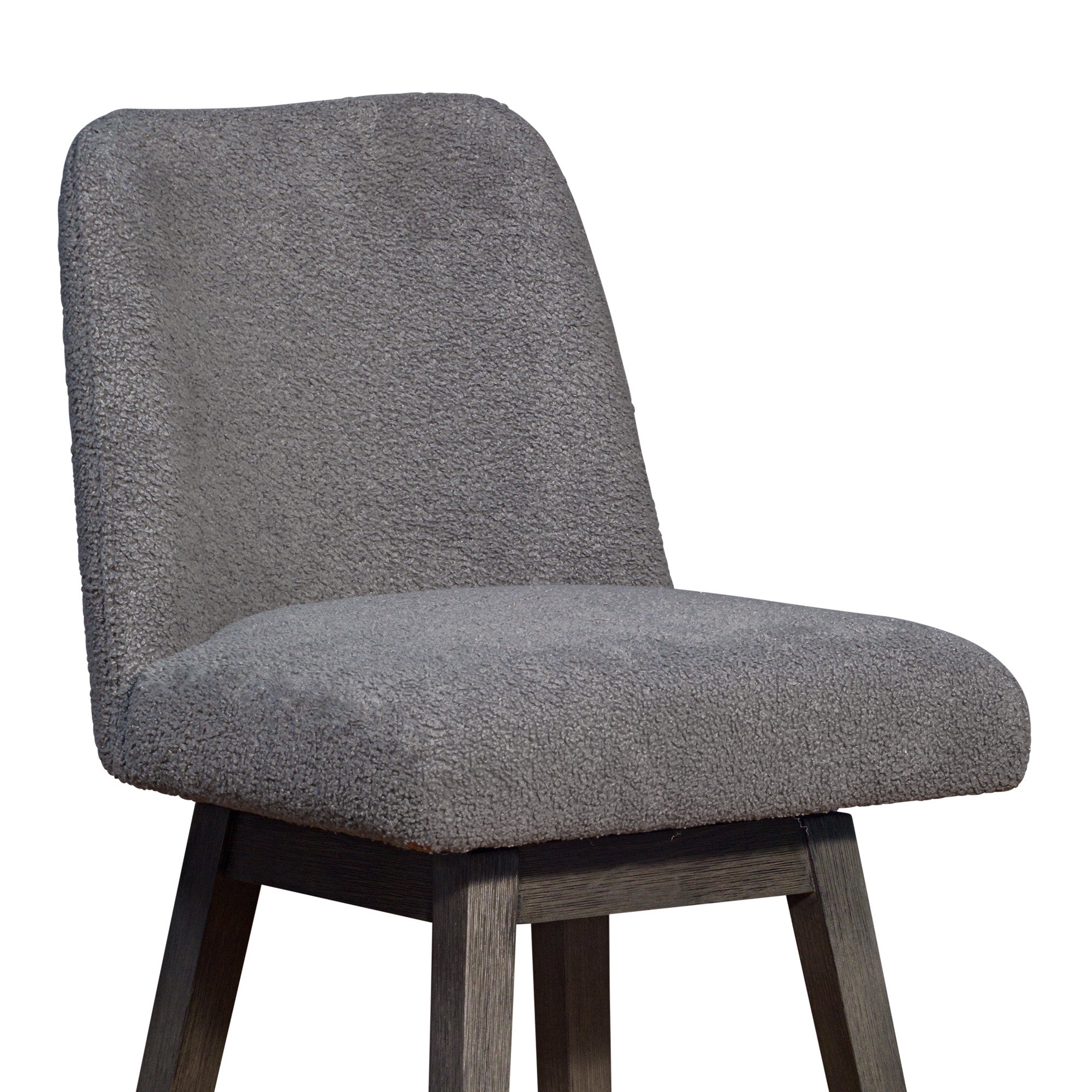 30" Gray Solid Wood Bar Height Swivel Bar Chair-6