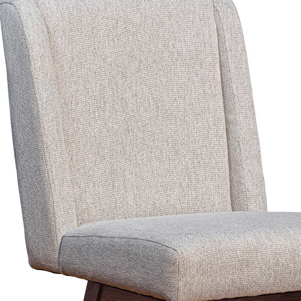 26" Taupe and Brown Solid Wood Swivel Bar Chair-6