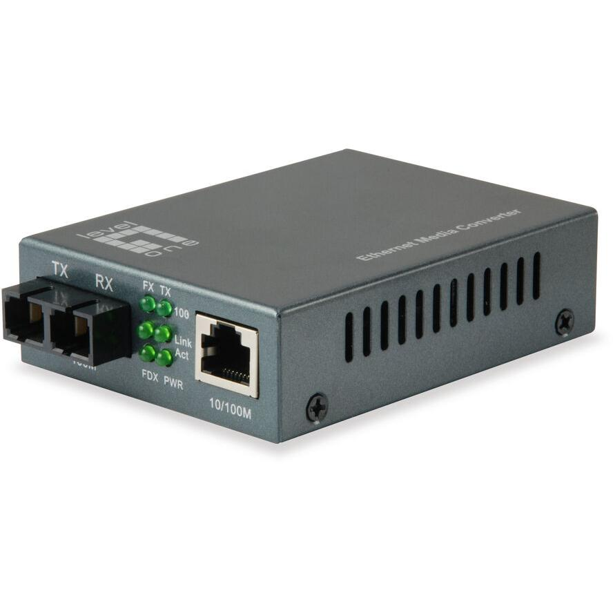 LevelOne FVT-1105 convertoare media pentru rețea Intern 100 Mbit/s 1550 nm Monomodală Negru (FVT-1105)-0