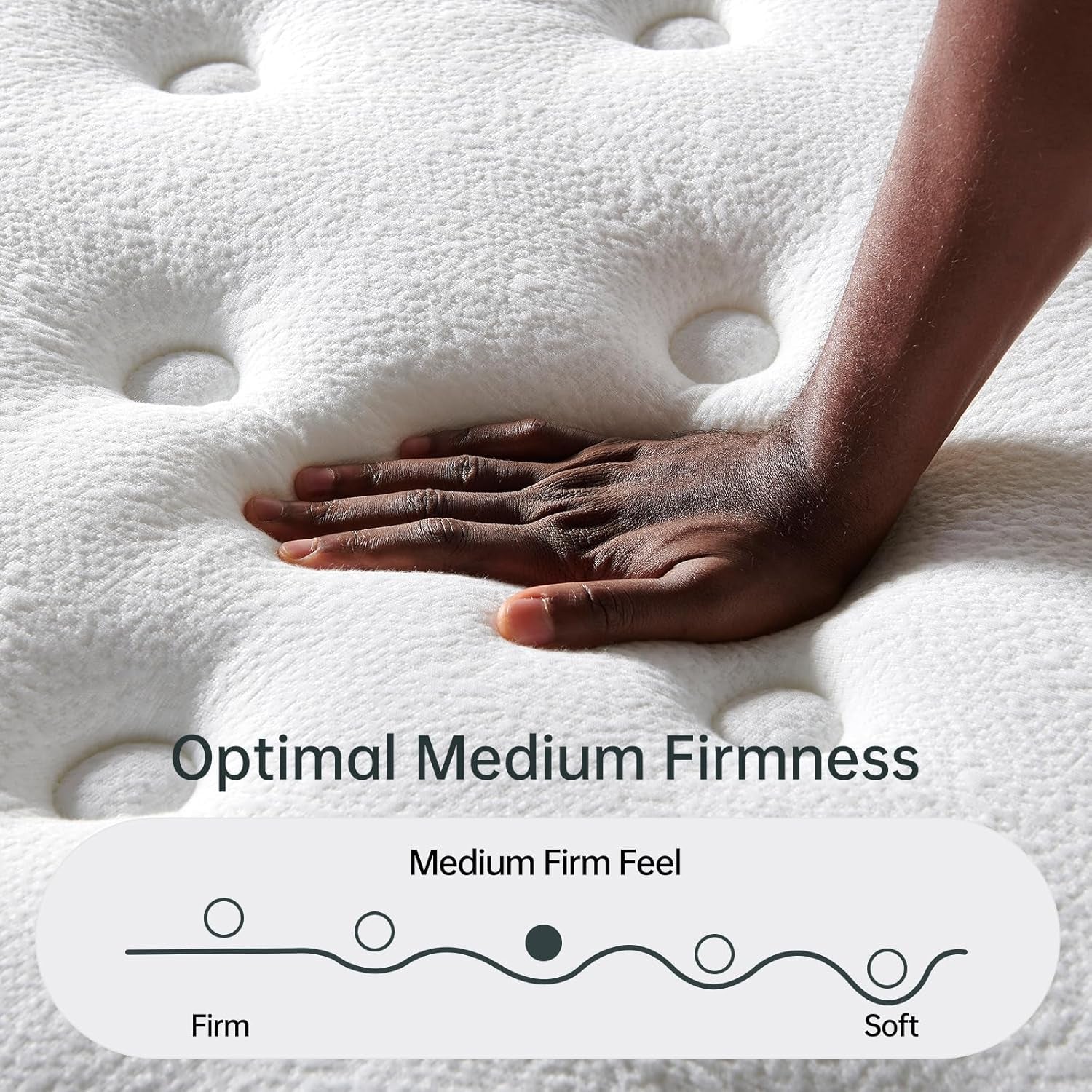 King Size Memory Foam Hybrid Mattress FiberglassFree-1