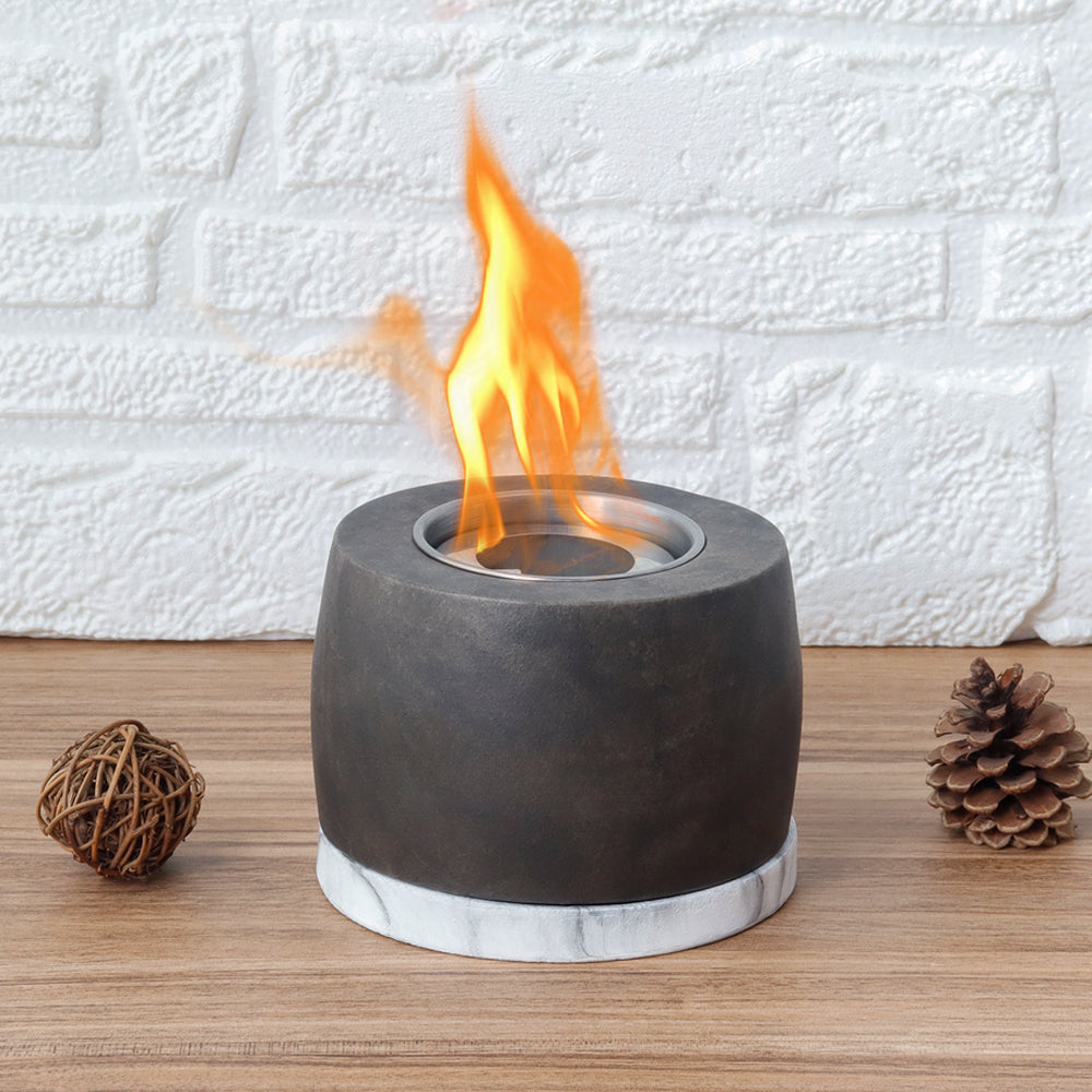 Black Graphite Color Cement Concrete Portable Fireplace-3