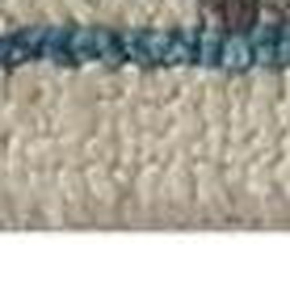 5' X 8' Orange And Gray Wool Floral Hand Knotted Stain Resistant Area Rug-6