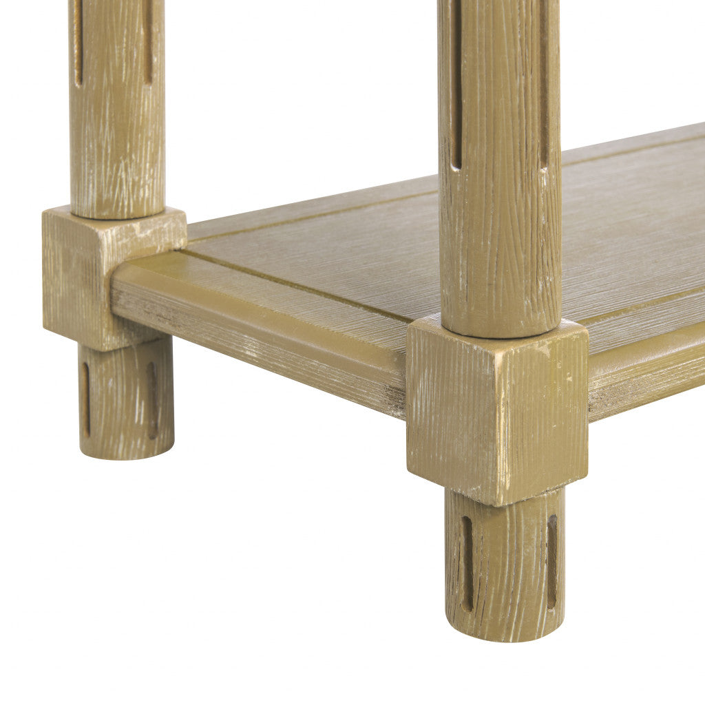 Set Of Two 24" Oak Brown Wood Rectangular End Tables With Shelf-6