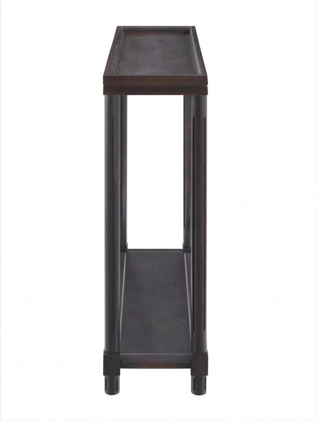 Set of Two 24" Espresso Solid Wood End Tables With Shelf-4