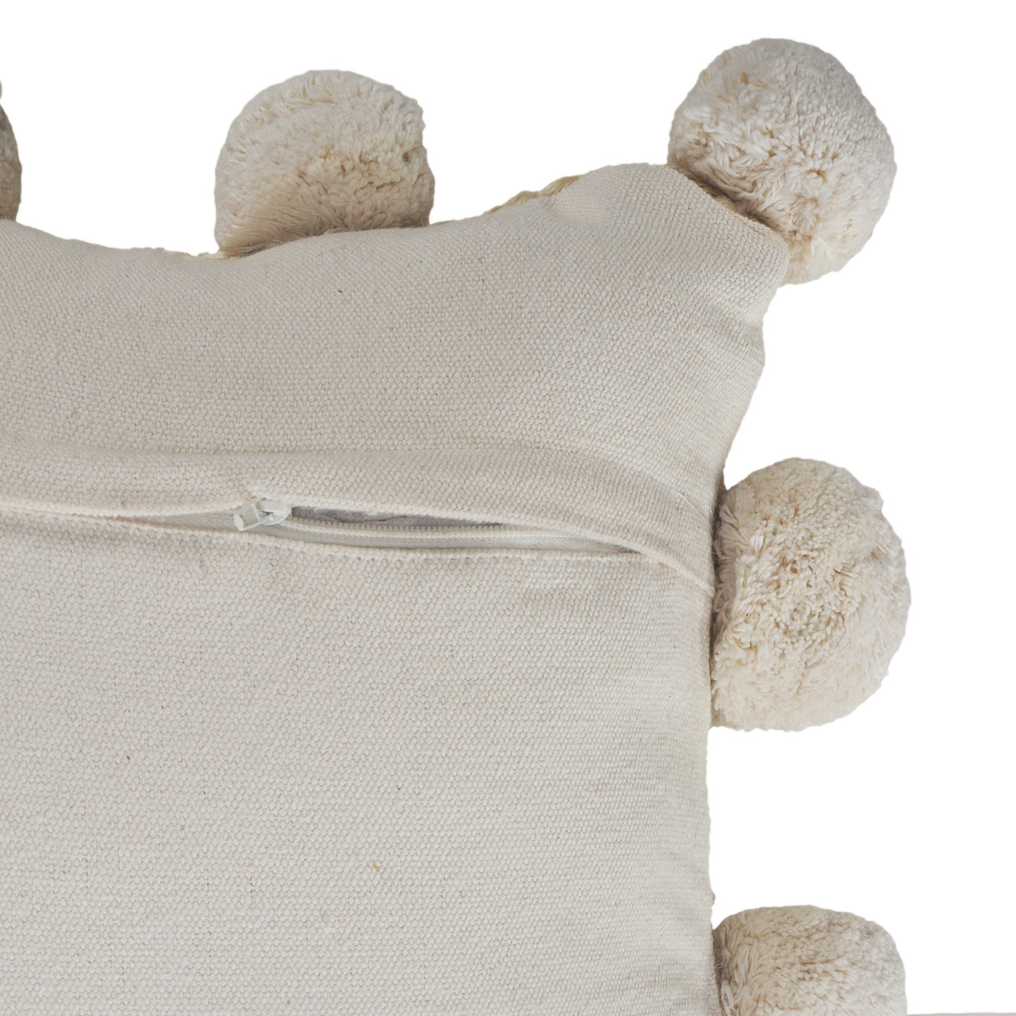 20" X 20" Tan Jute Zippered Pillow-7