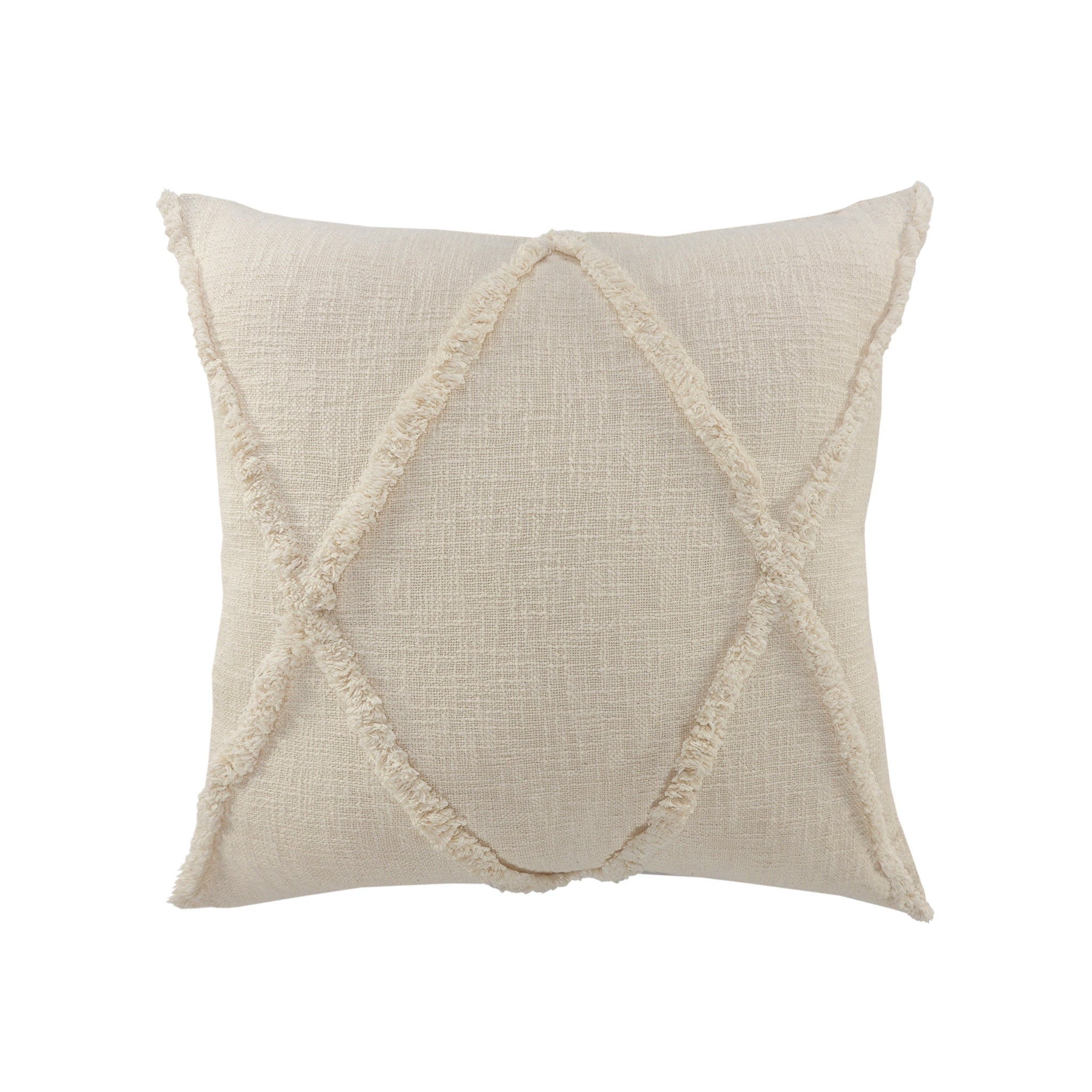 26" X 26" Ivory 100% Cotton Zippered Pillow-0