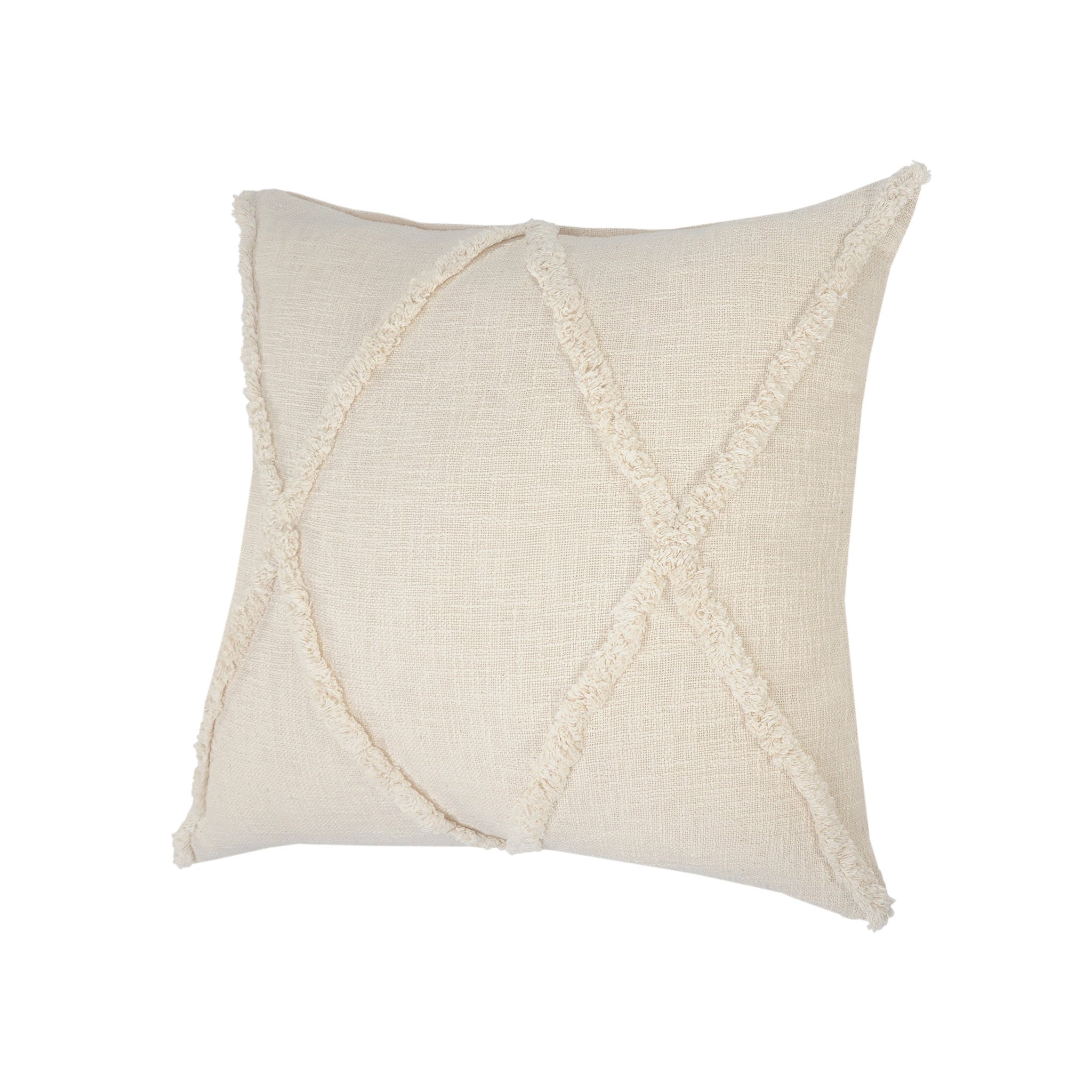 26" X 26" Ivory 100% Cotton Zippered Pillow-3