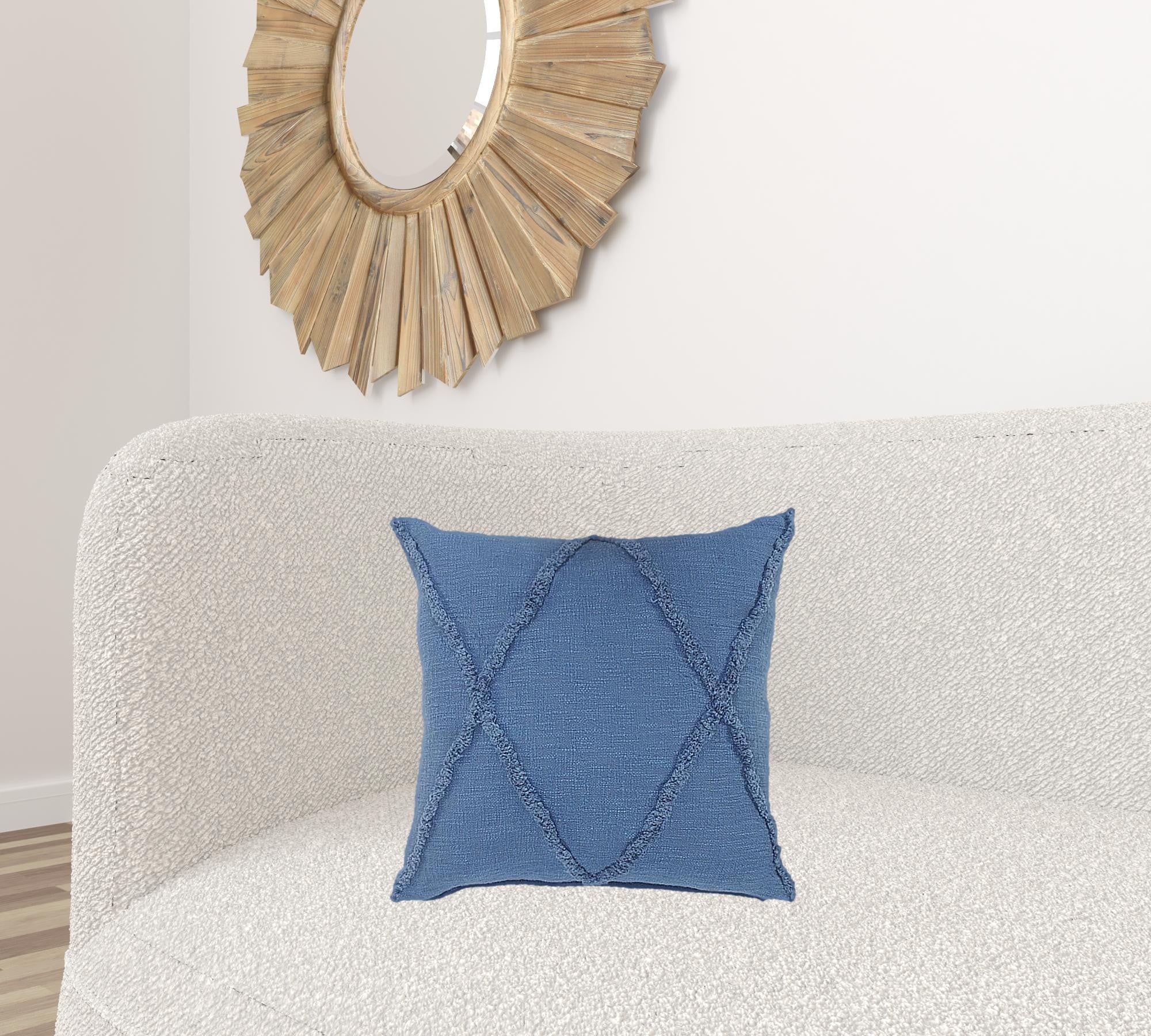 18" Cobalt Throw Pillow-4