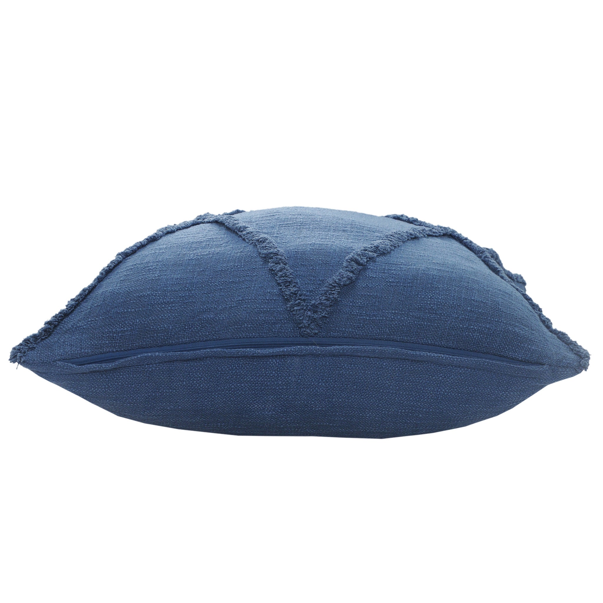 26" X 26" Cobalt Blue 100% Cotton Zippered Pillow-1