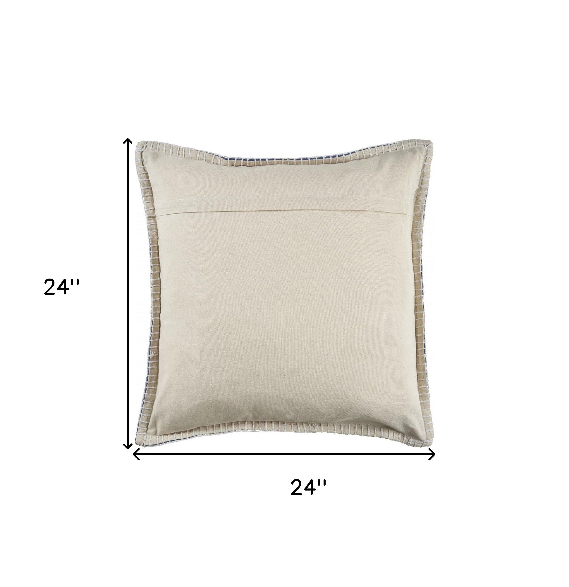 24" Blue Throw Pillow-3
