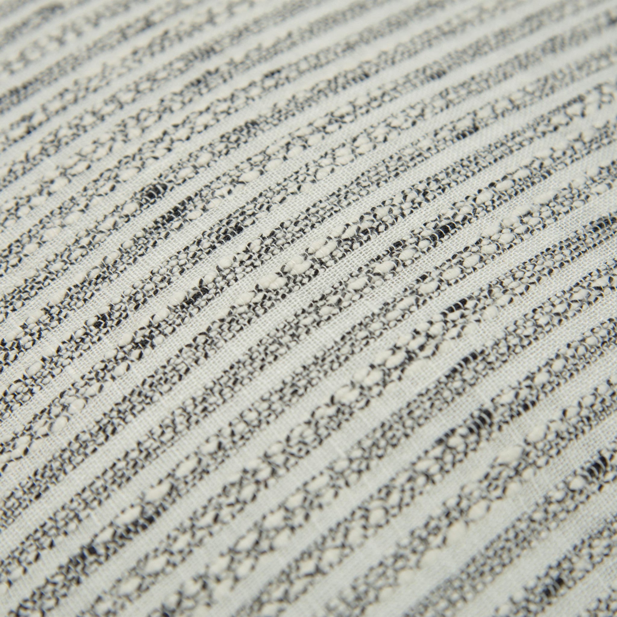 20" Gray and Cream Striped Cotton Throw Pillow-6