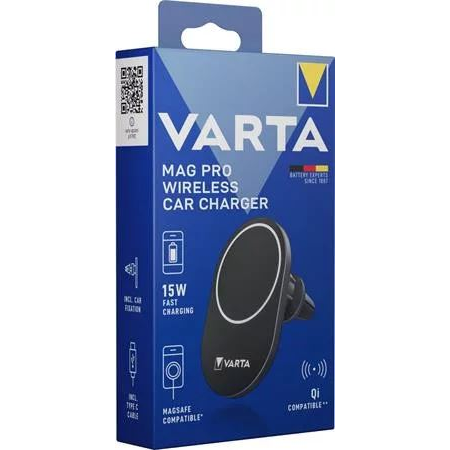 Varta Mag Pro Wireless Car Charger Smartfón Magnetické pole zeme Auto (v57902101111)-0