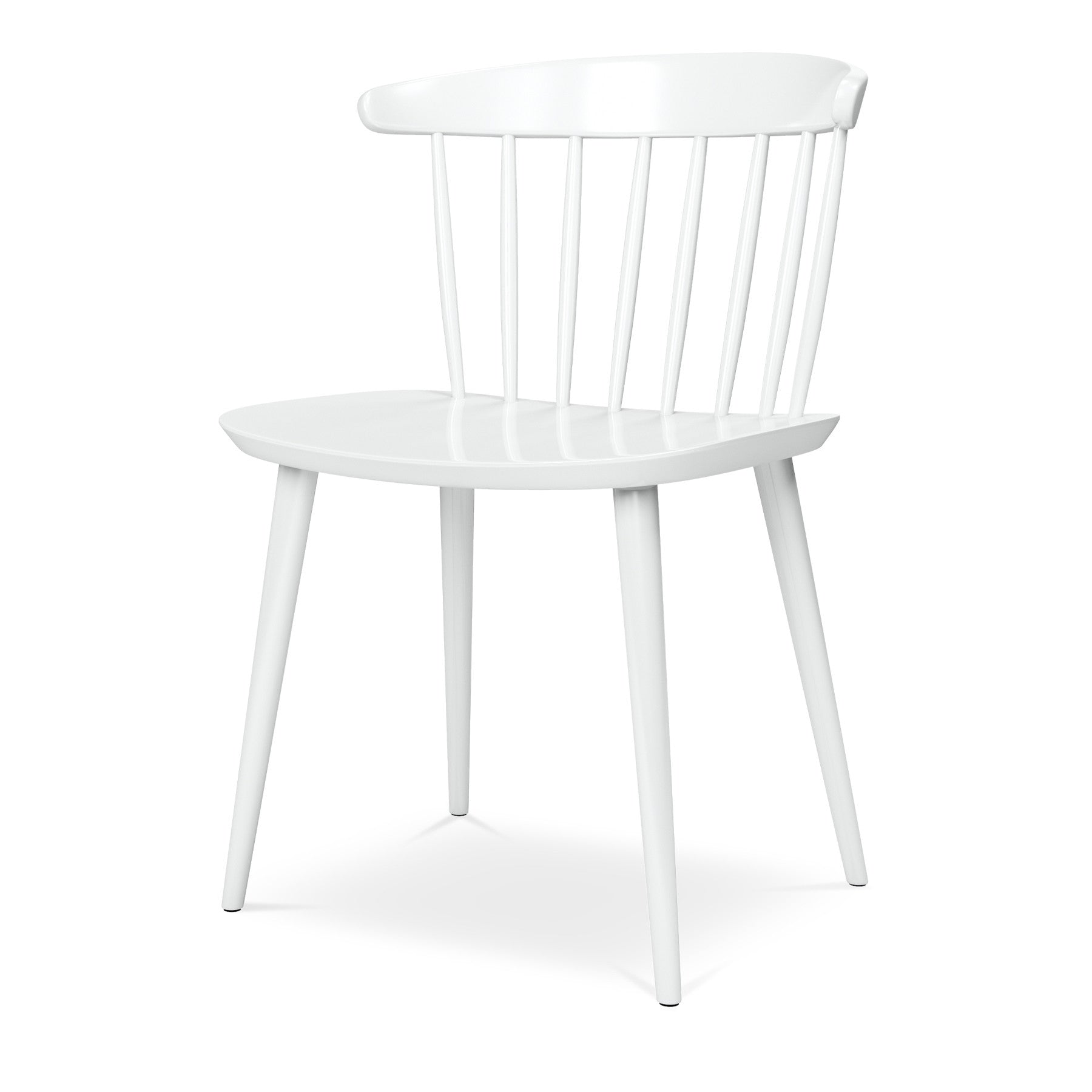 White Heavy Duty Plastic Slat Back Dining Side Chair-3