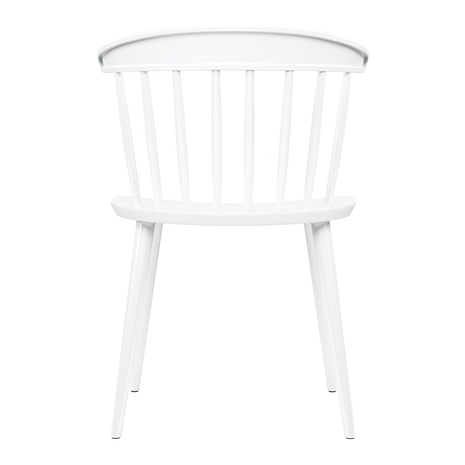 White Heavy Duty Plastic Slat Back Dining Side Chair-4