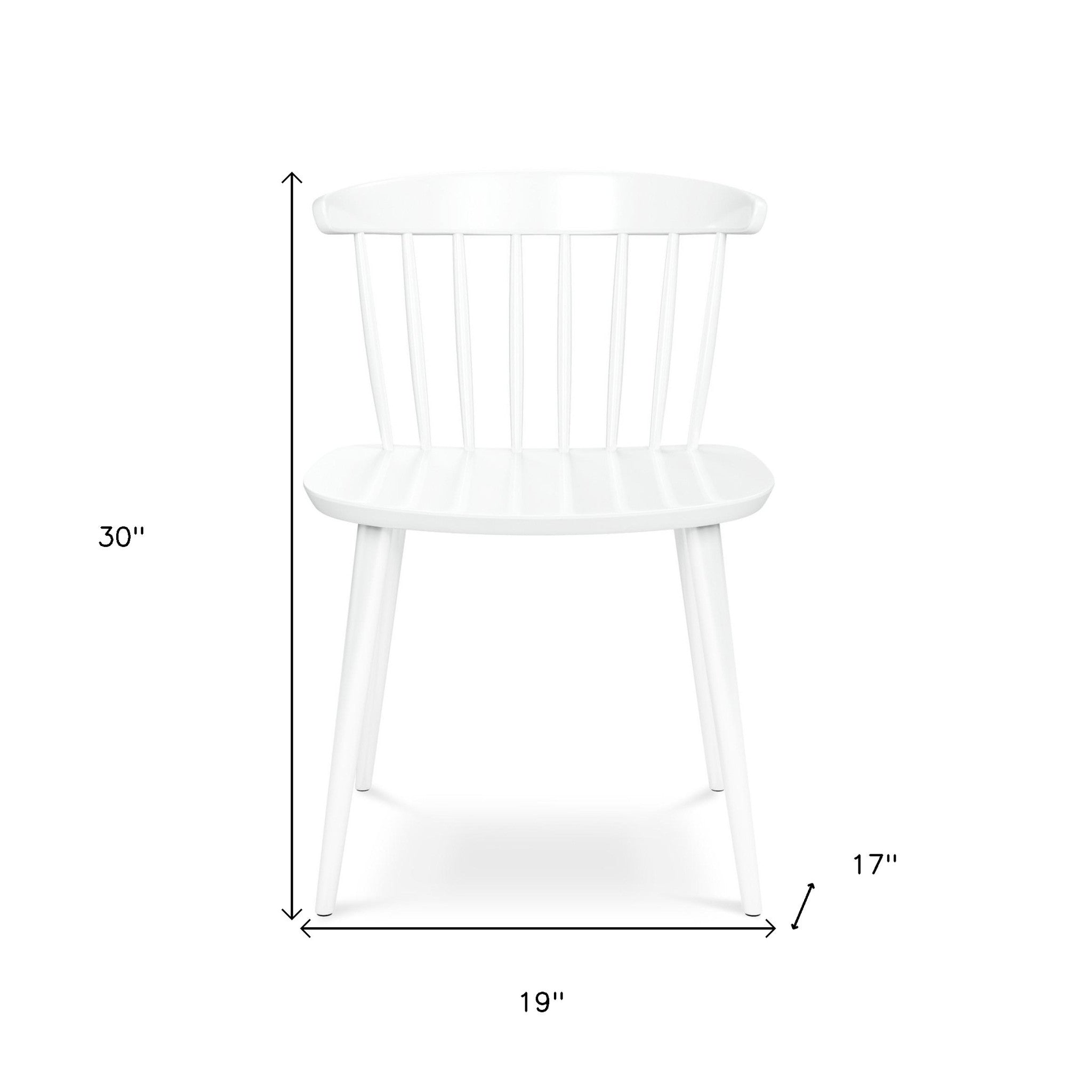 White Heavy Duty Plastic Slat Back Dining Side Chair-6
