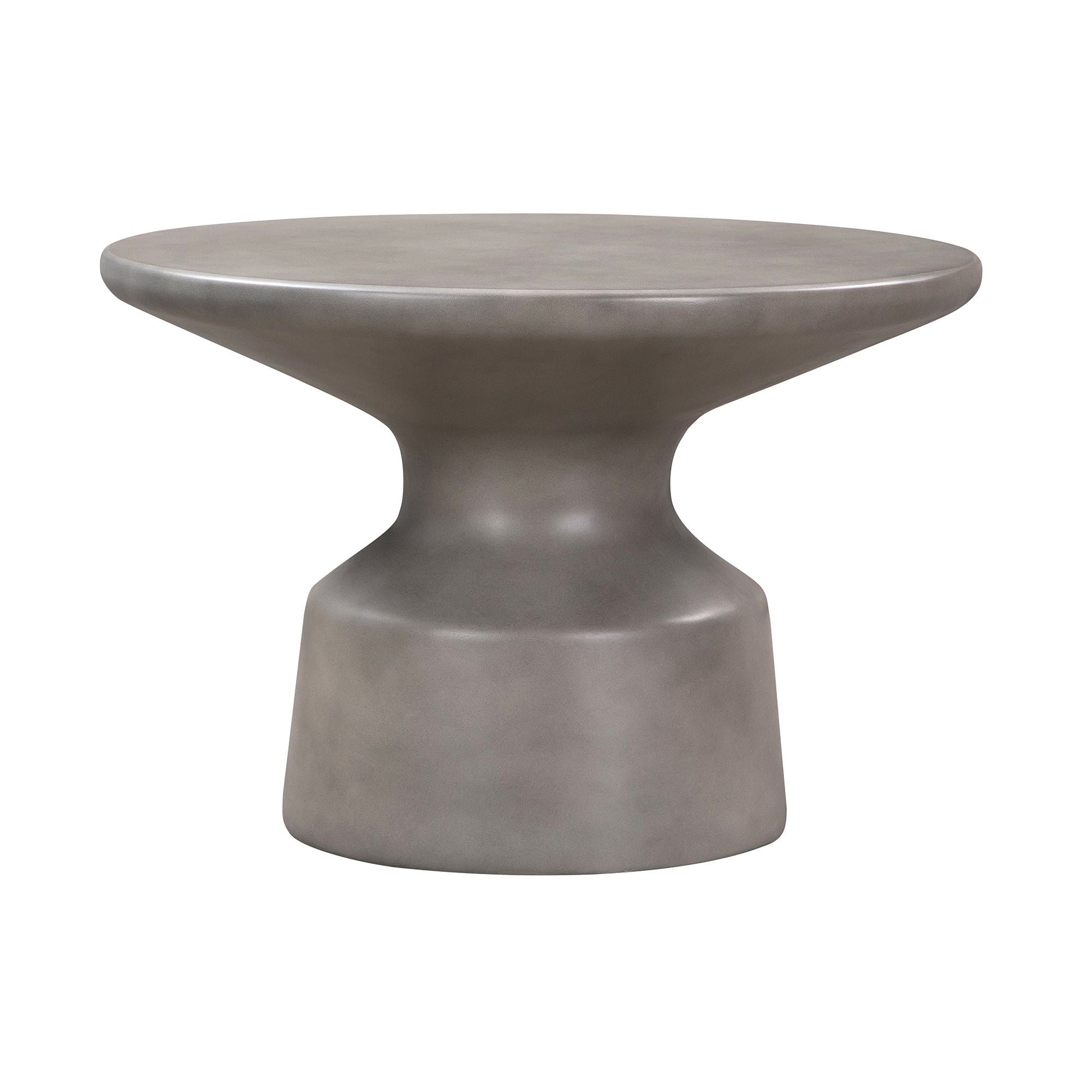 24" Gray Concrete Round Coffee Table-0