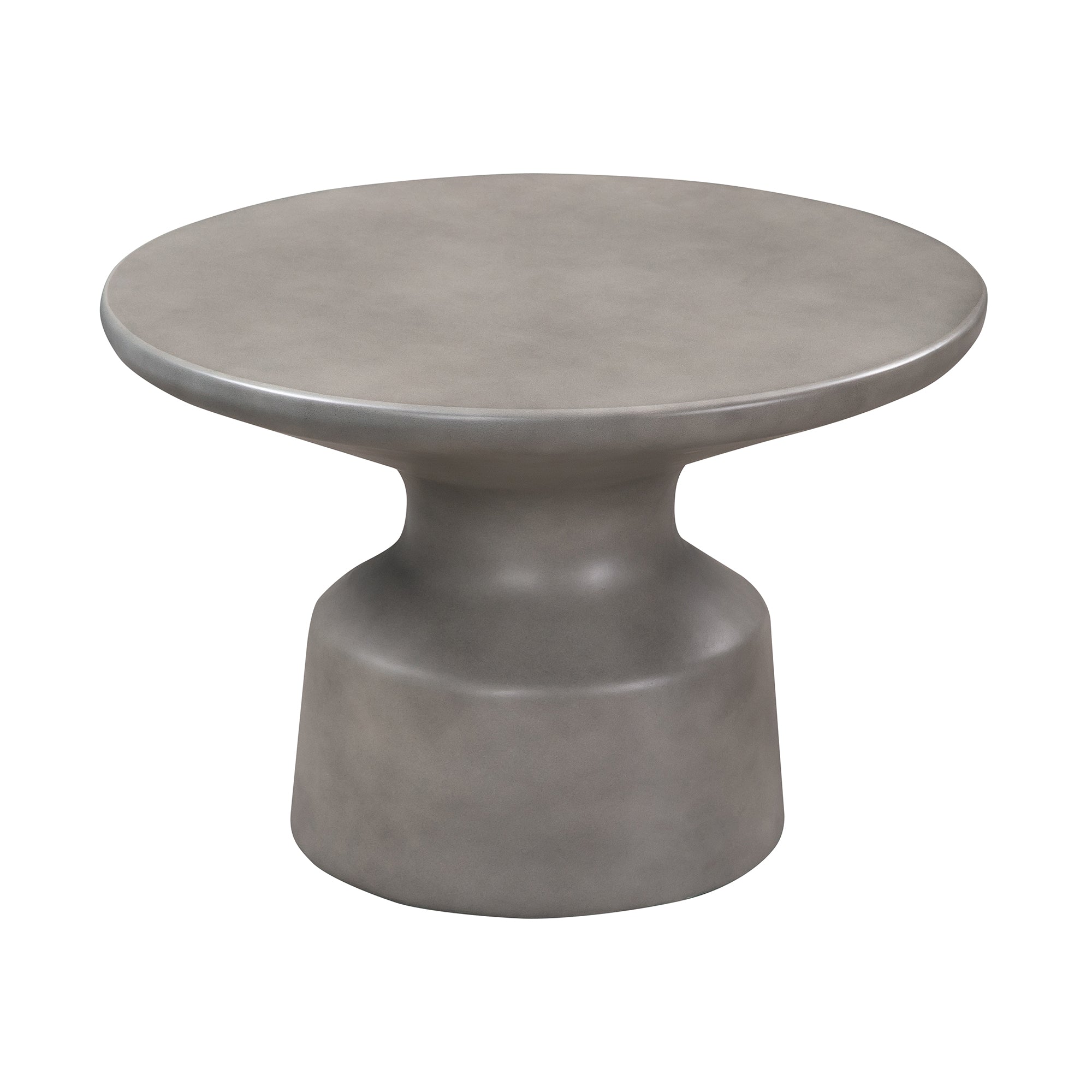 24" Gray Concrete Round Coffee Table-2