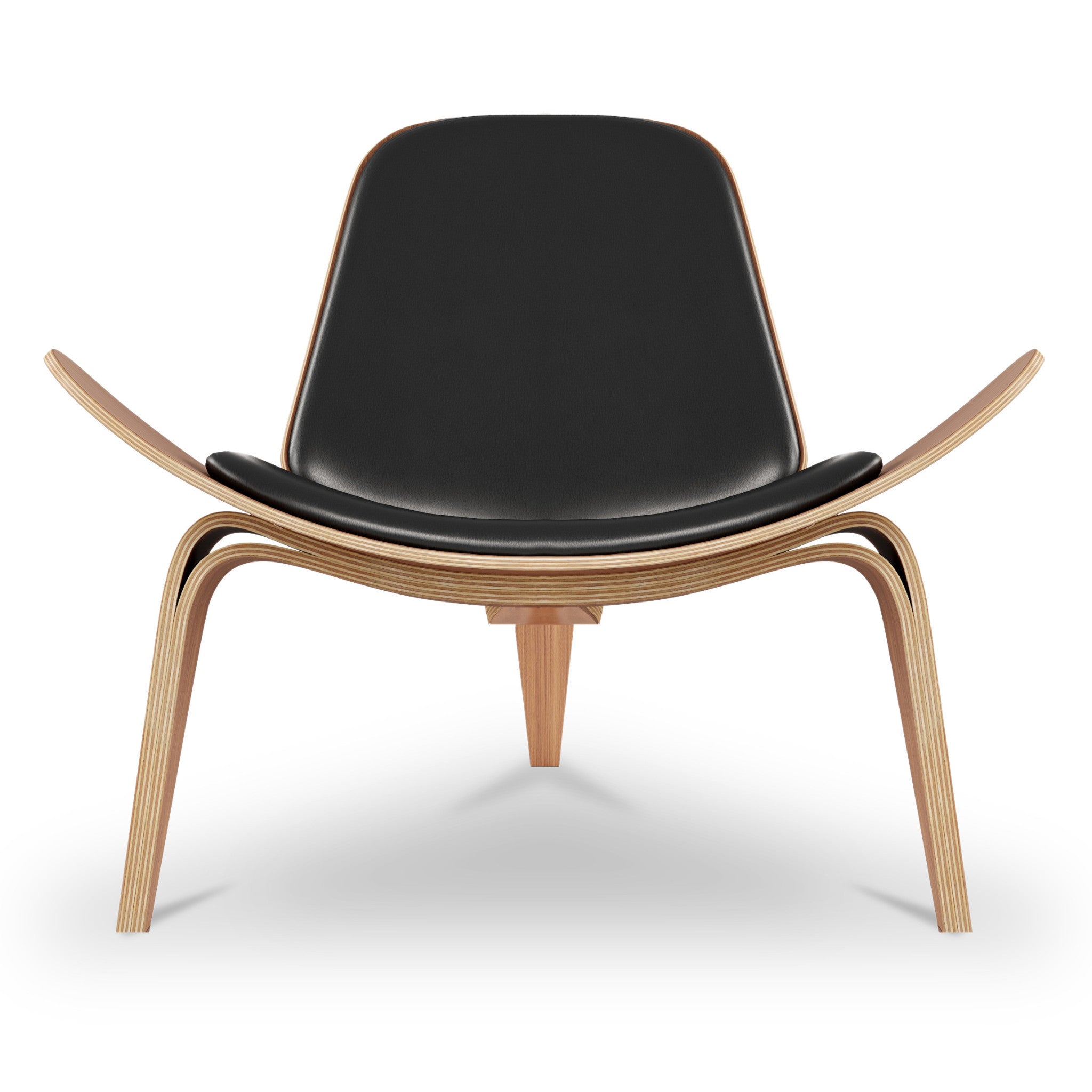 36" Black and Brown Faux Leather Lounge Chair-0