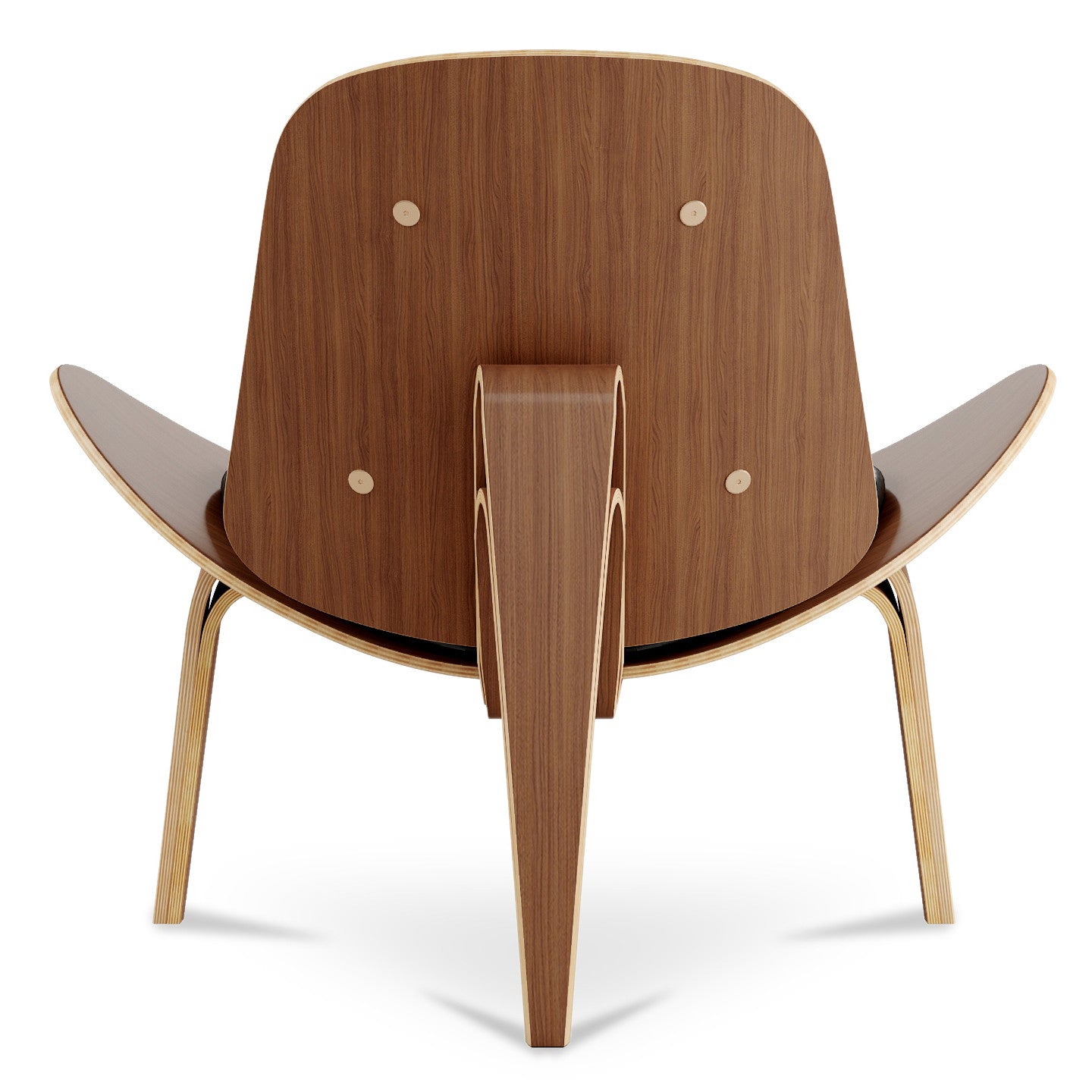 36" Black and Brown Faux Leather Lounge Chair-3