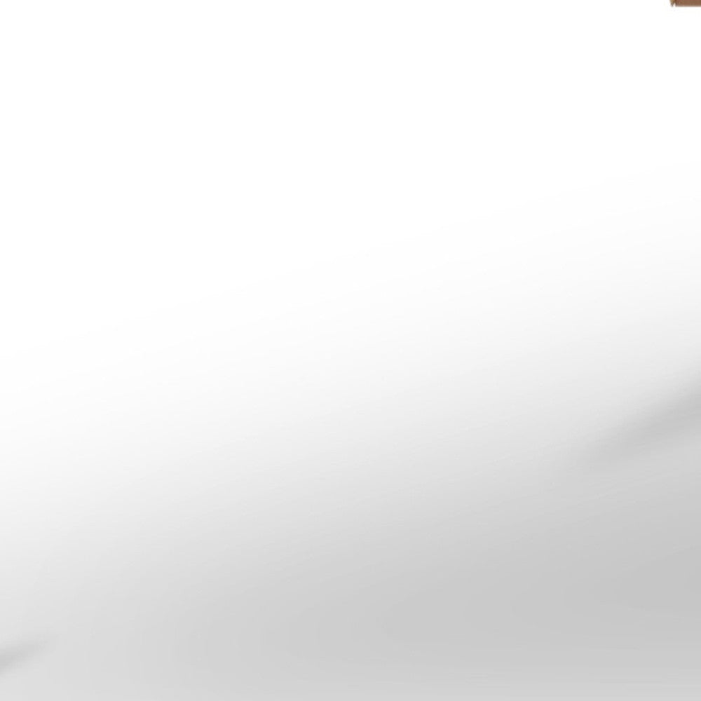 36" White and Brown Faux Leather Lounge Chair-5