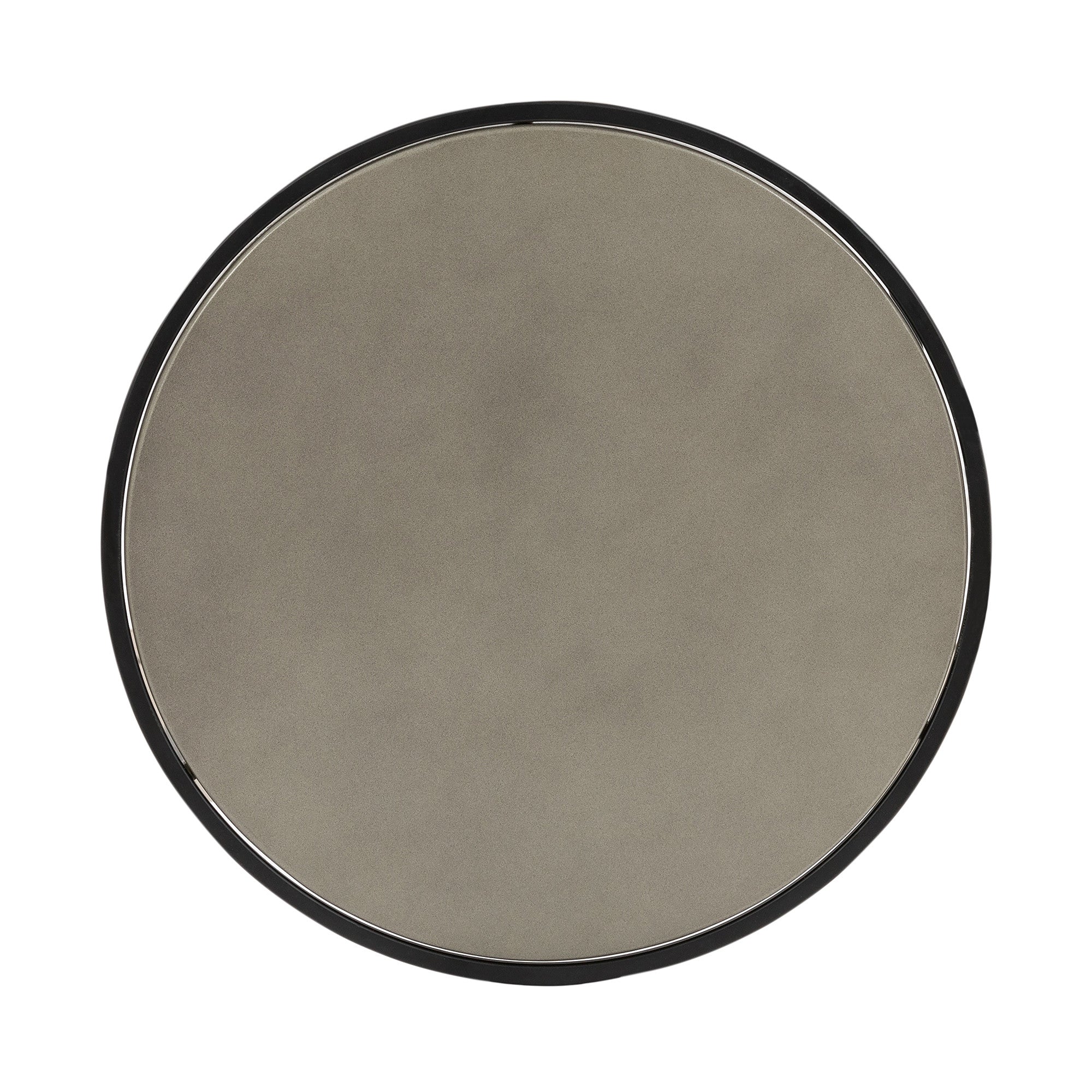 Set of Two 32" Gray And Black Concrete And Metal Round Nested Coffee Tables-4