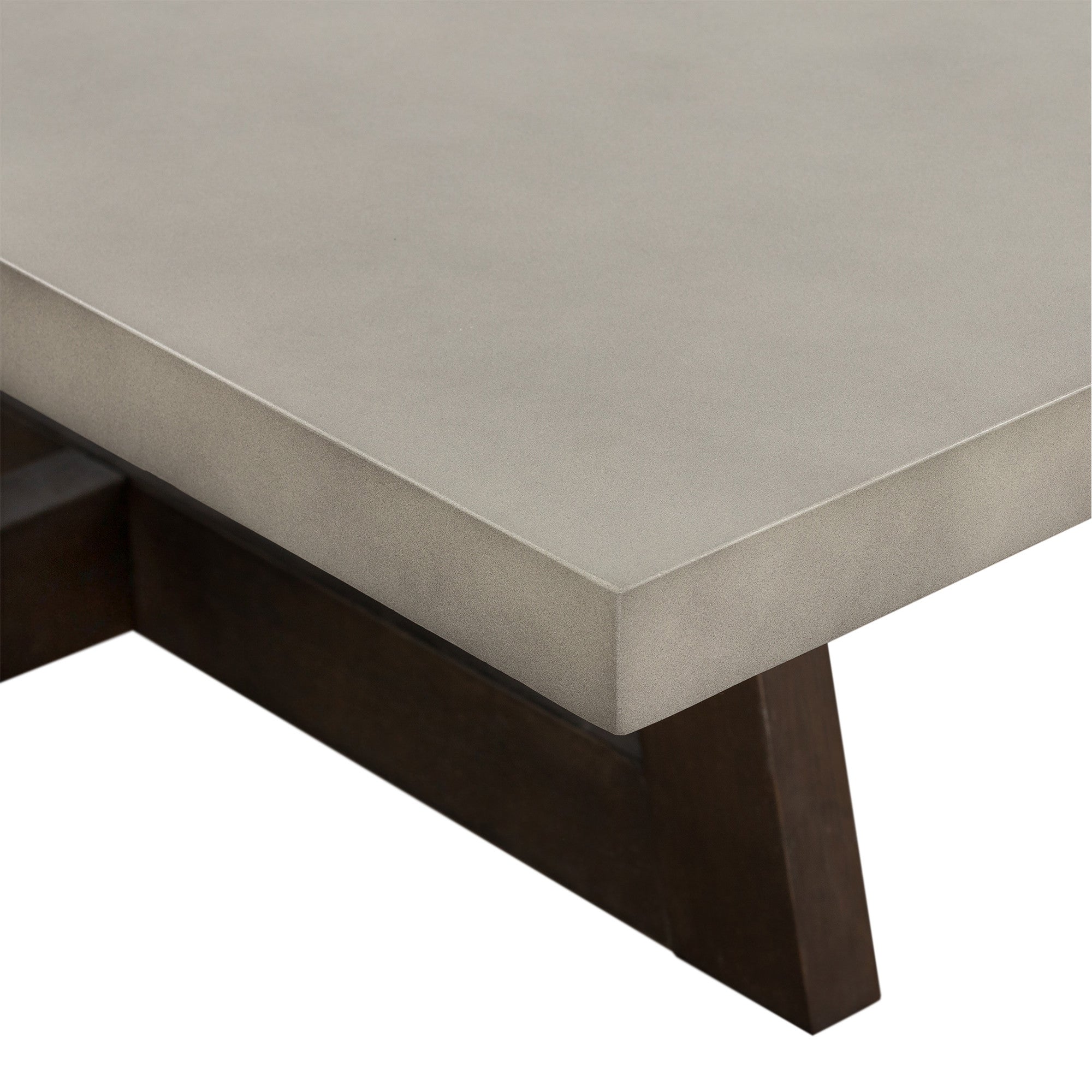 55" Gray And Brown Concrete And Solid Wood Coffee Table-4