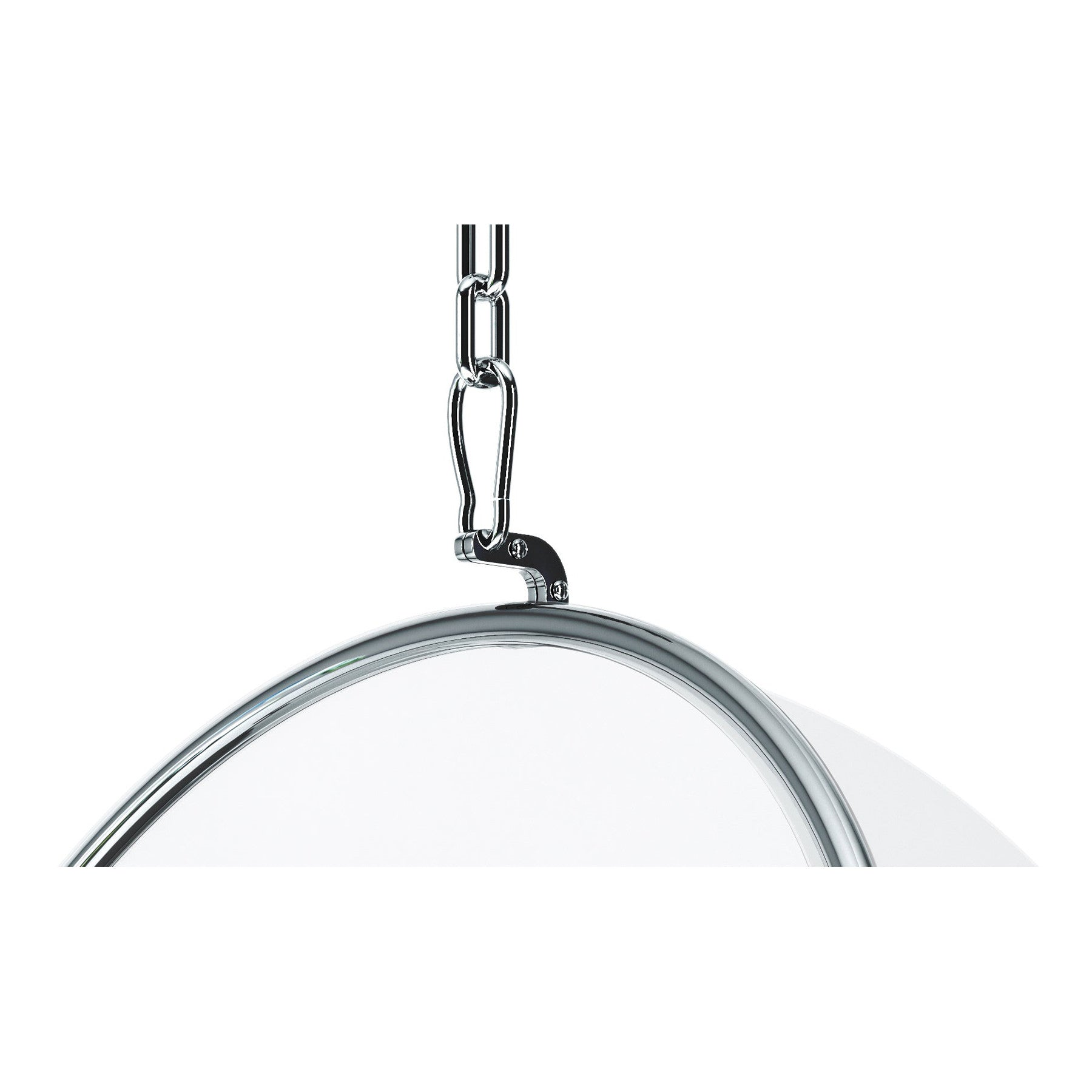 27" White Faux Leather Balloon Chair-4