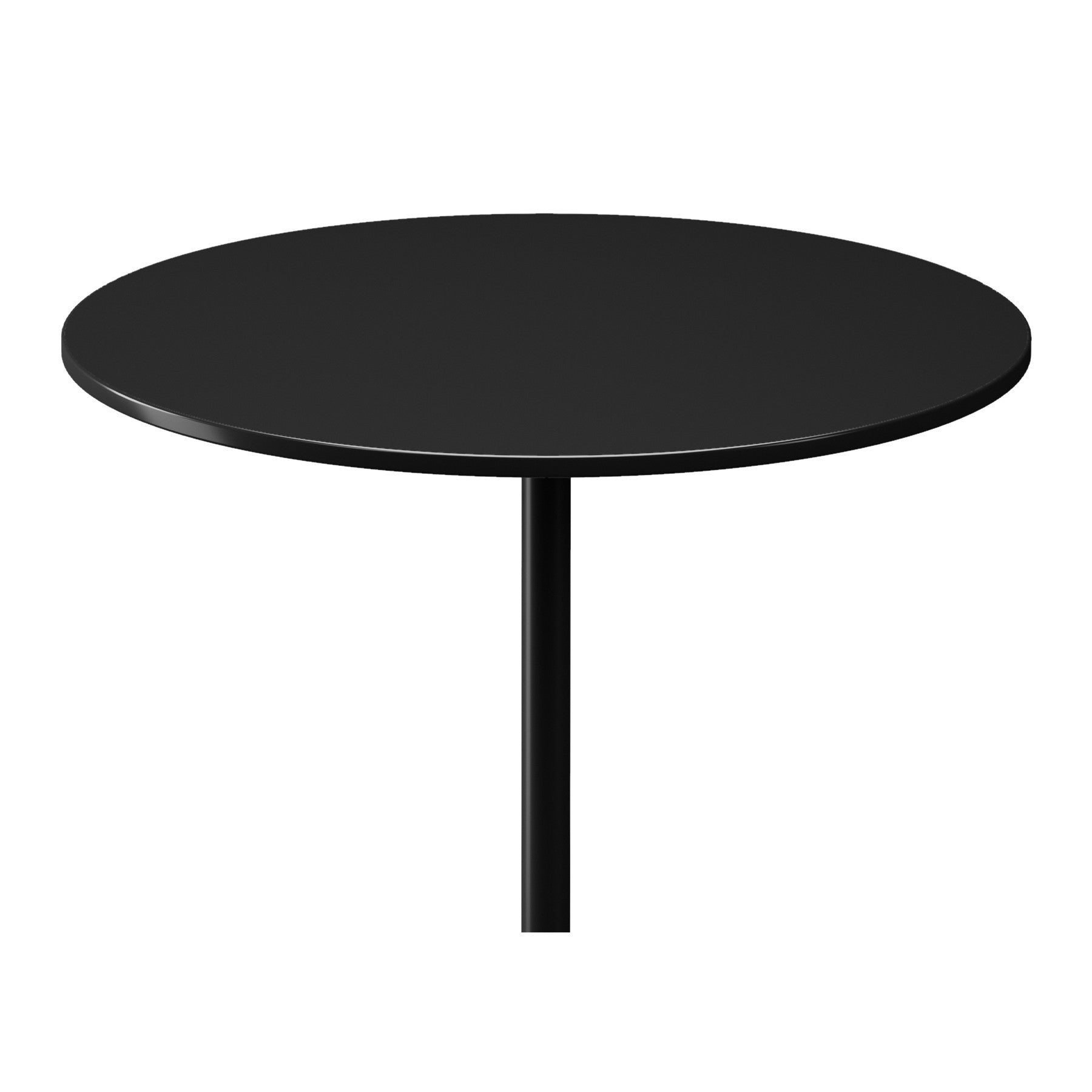 20" Black Steel And Marble Round End Table-3