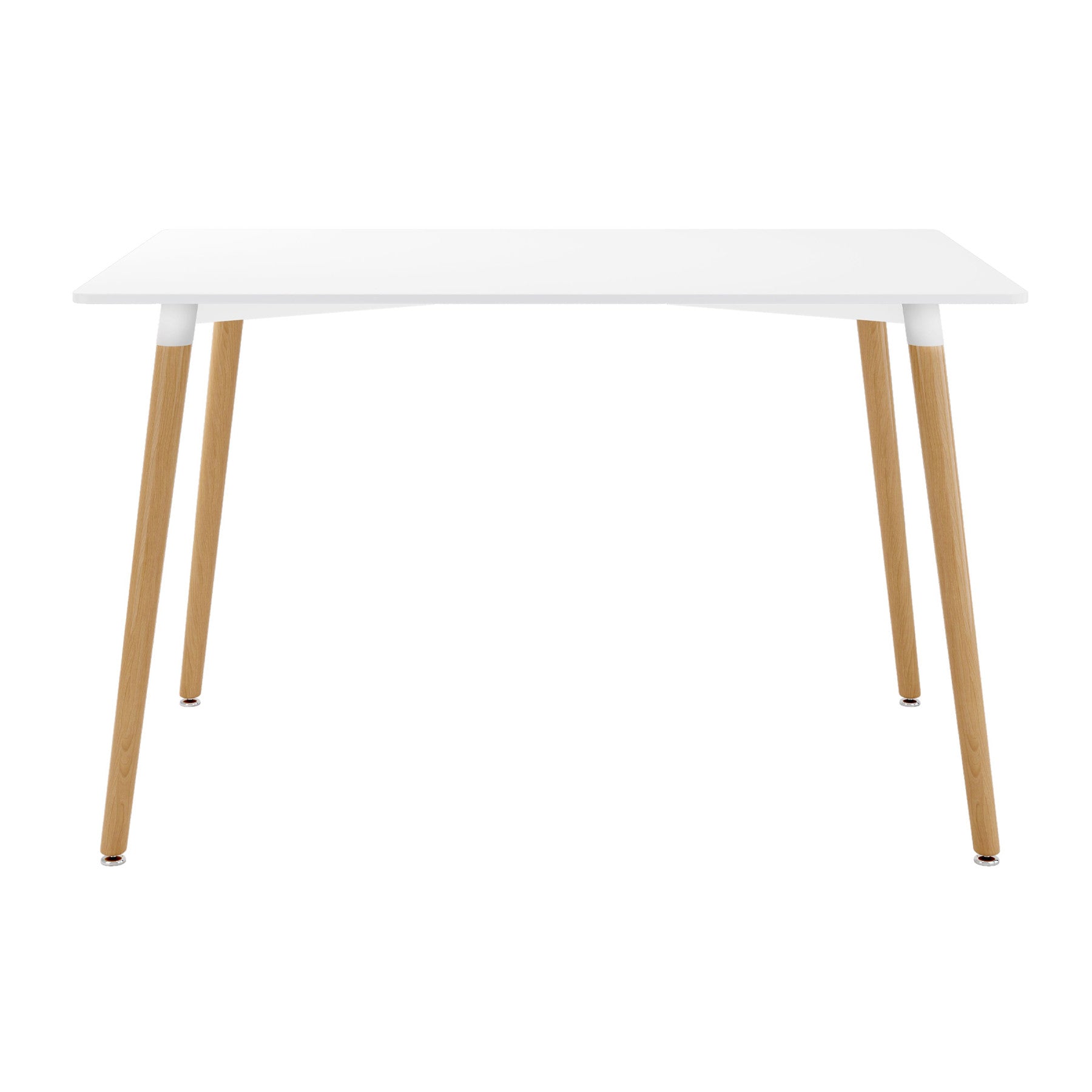 30" White And Natural Solid Wood Dining Table-0