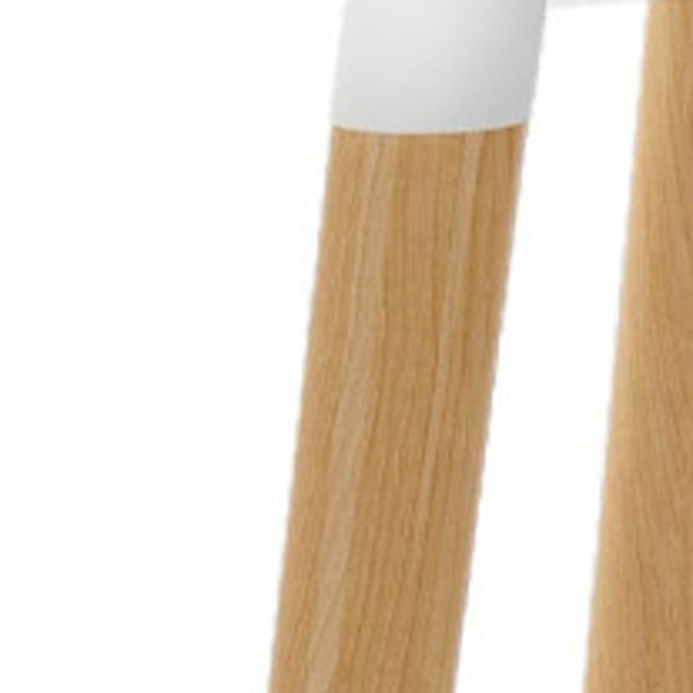 30" White And Natural Solid Wood Dining Table-2